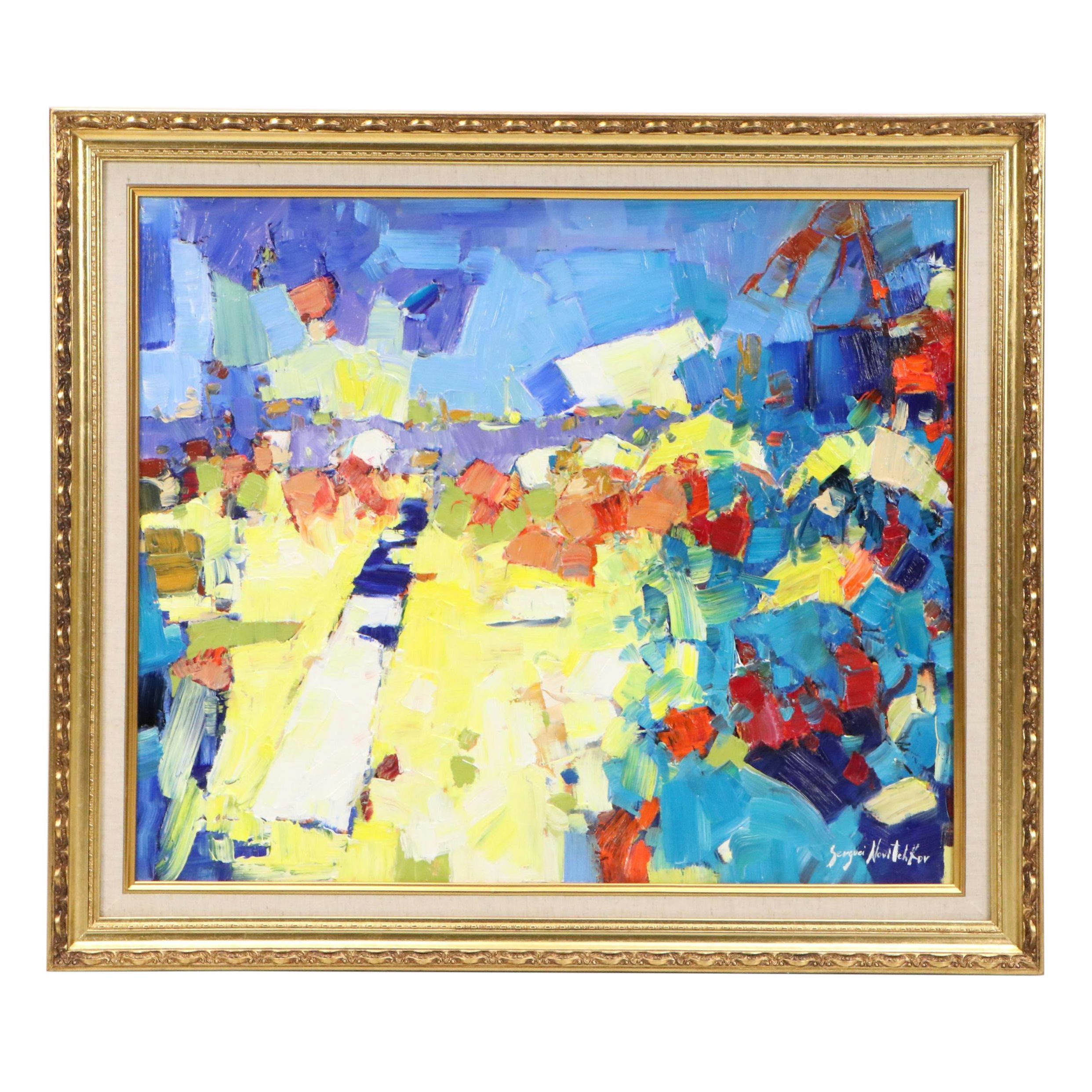 Serguei Novitchkov Oil Painting "Huntington Beach, California," 2025