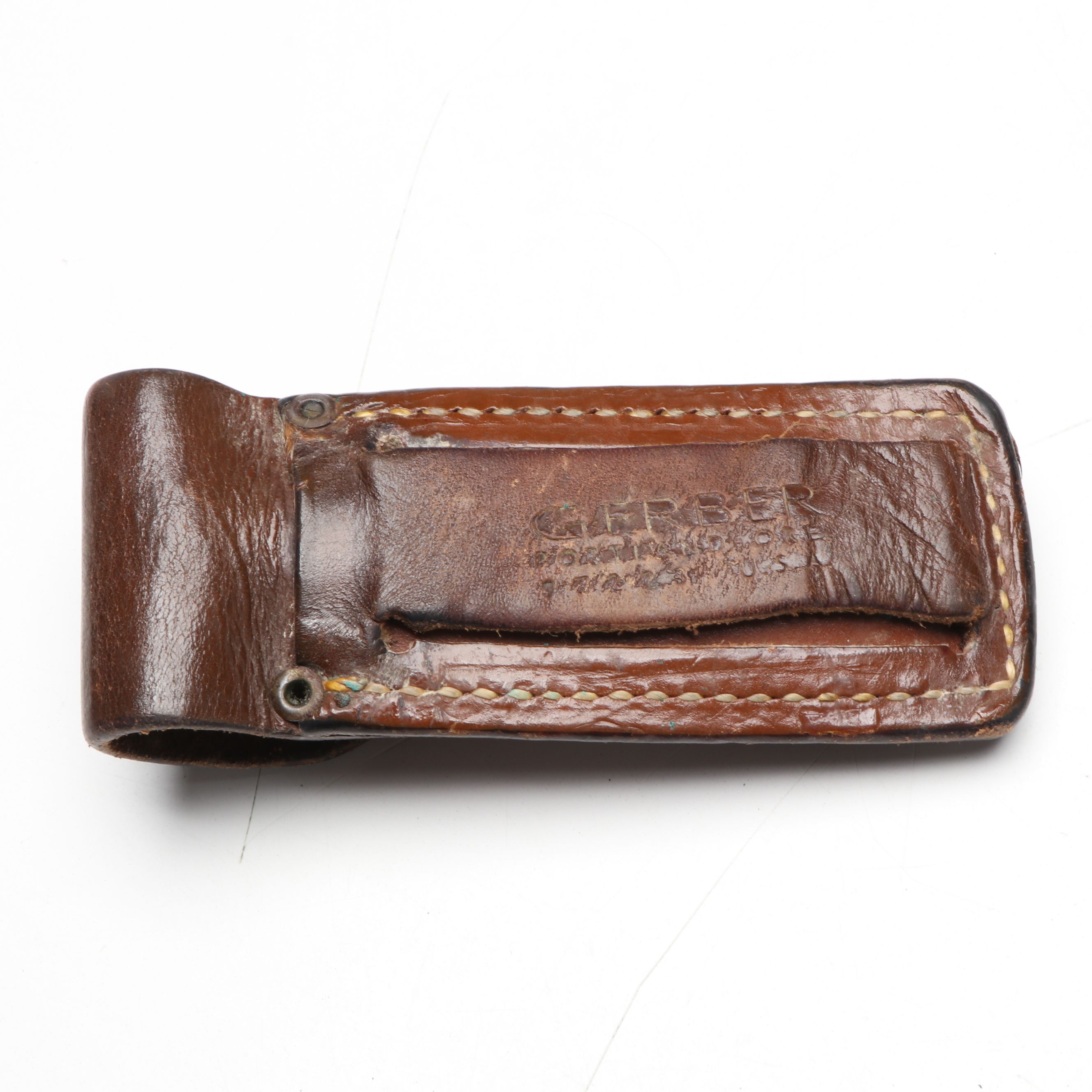 Buck Fixed Blade Knife with Other Folding Knives and Leather Cases