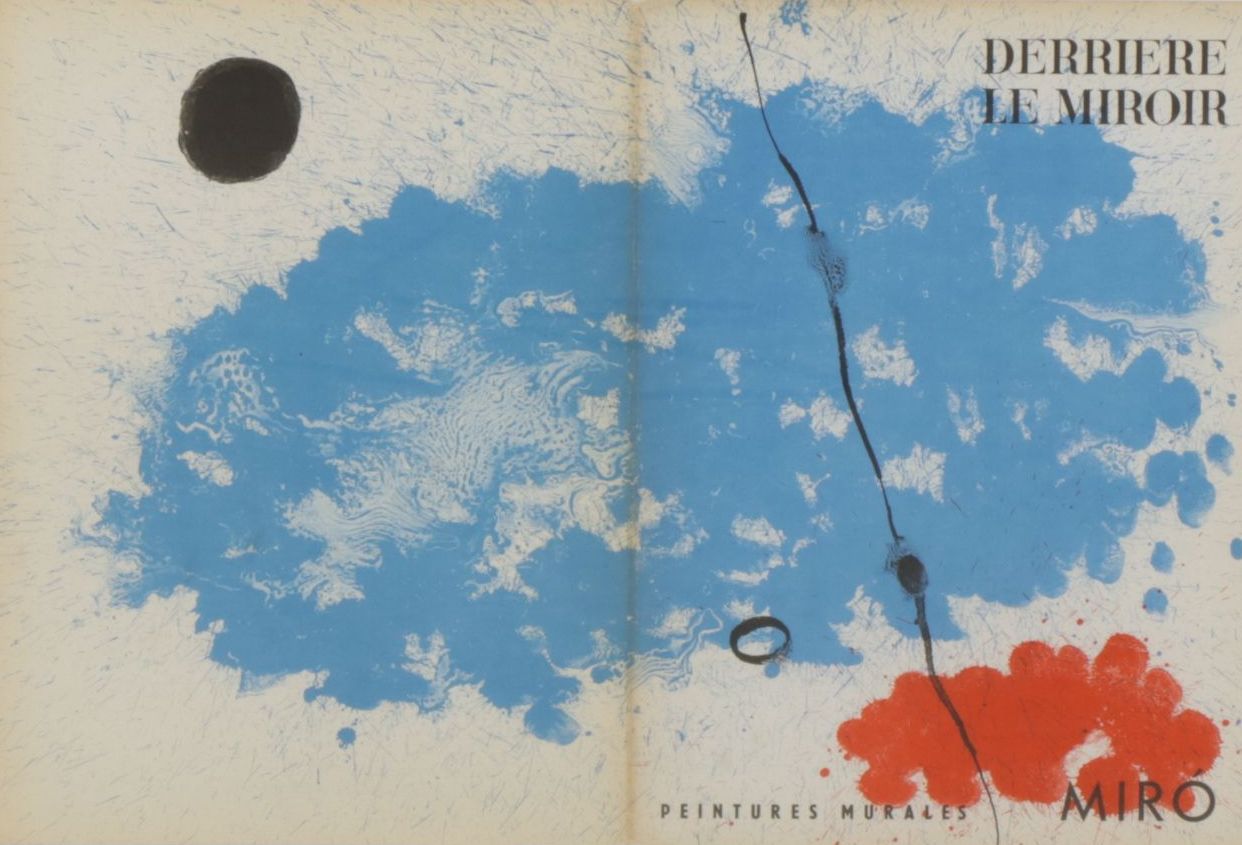 Joan Miró Double-Page Color Lithograph Cover Art for "Derrière le Miroir," 1961