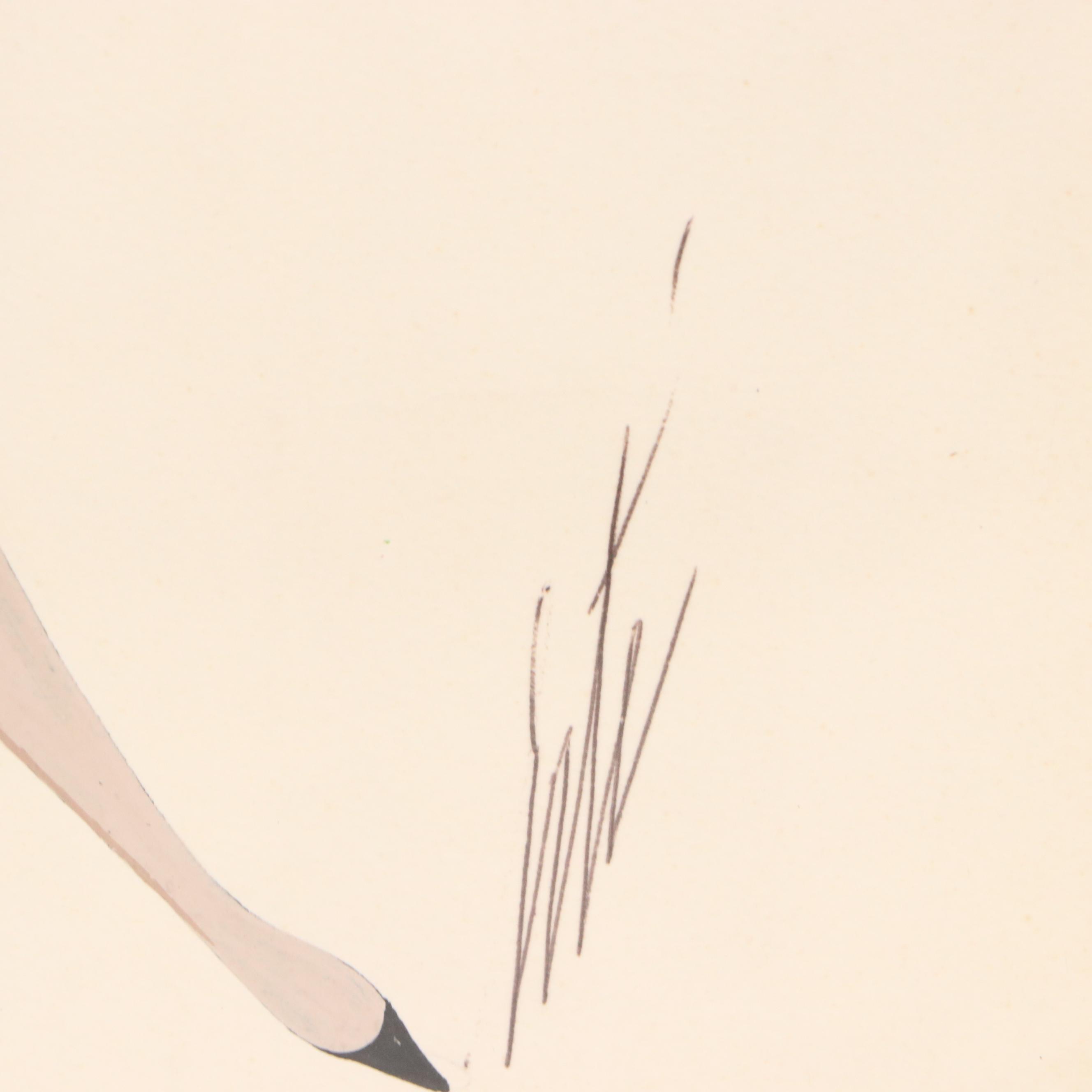 Erté Gouache Painting of Woman