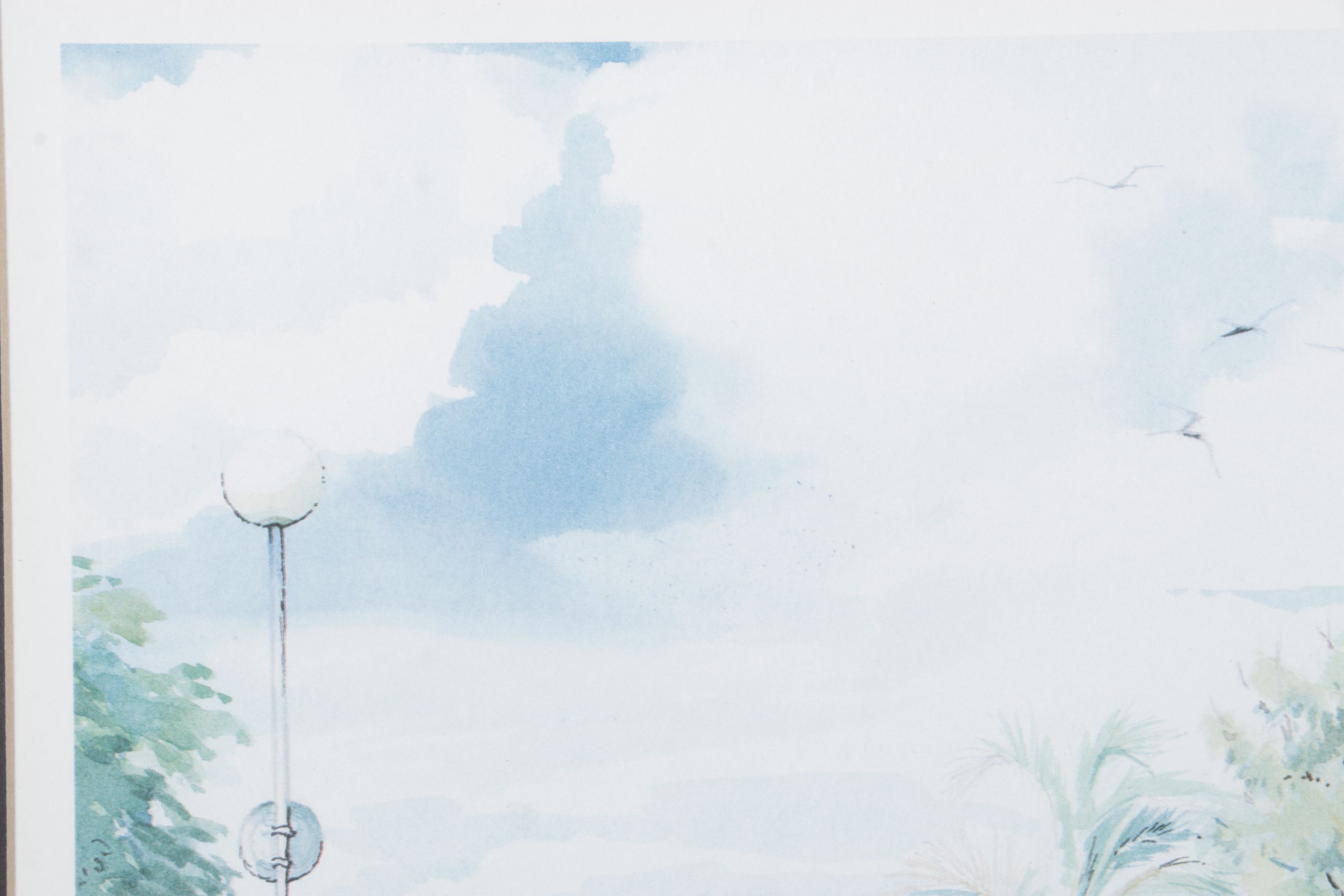 Offset Lithograph After Jill Walker "Le Marché de Marigot, St. Martin"