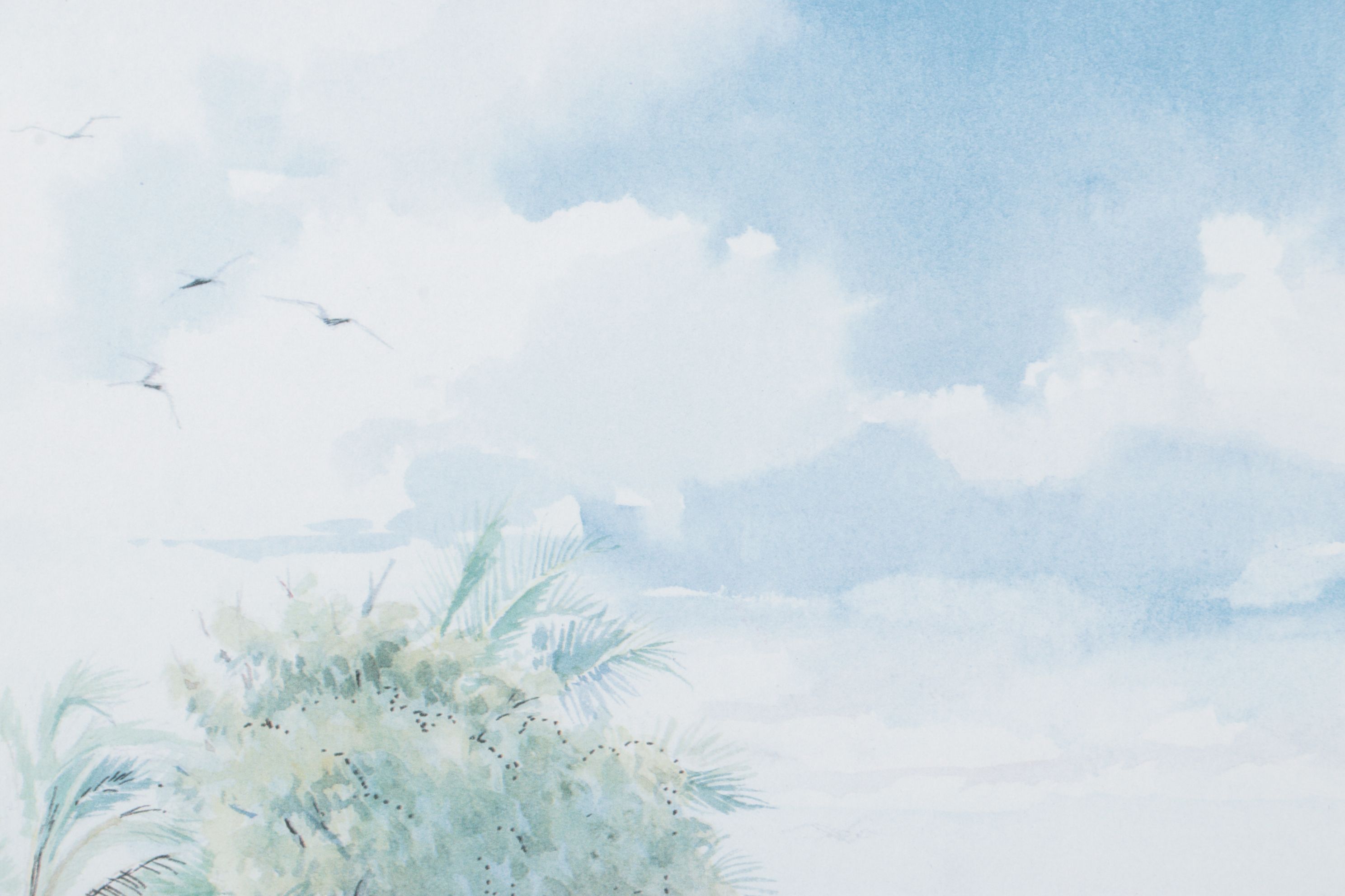 Offset Lithograph After Jill Walker "Le Marché de Marigot, St. Martin"