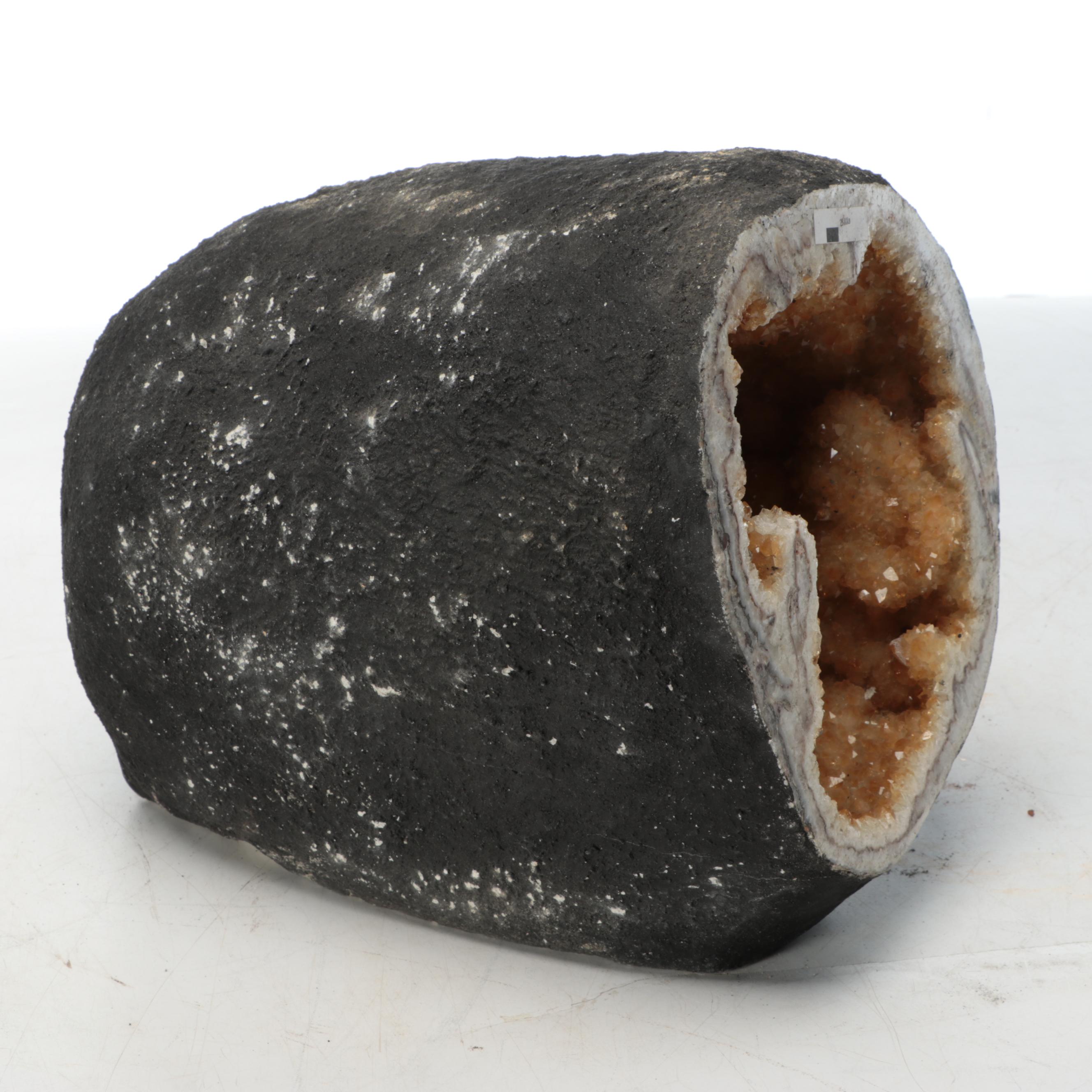 Citrine Quartz Geode Specimen