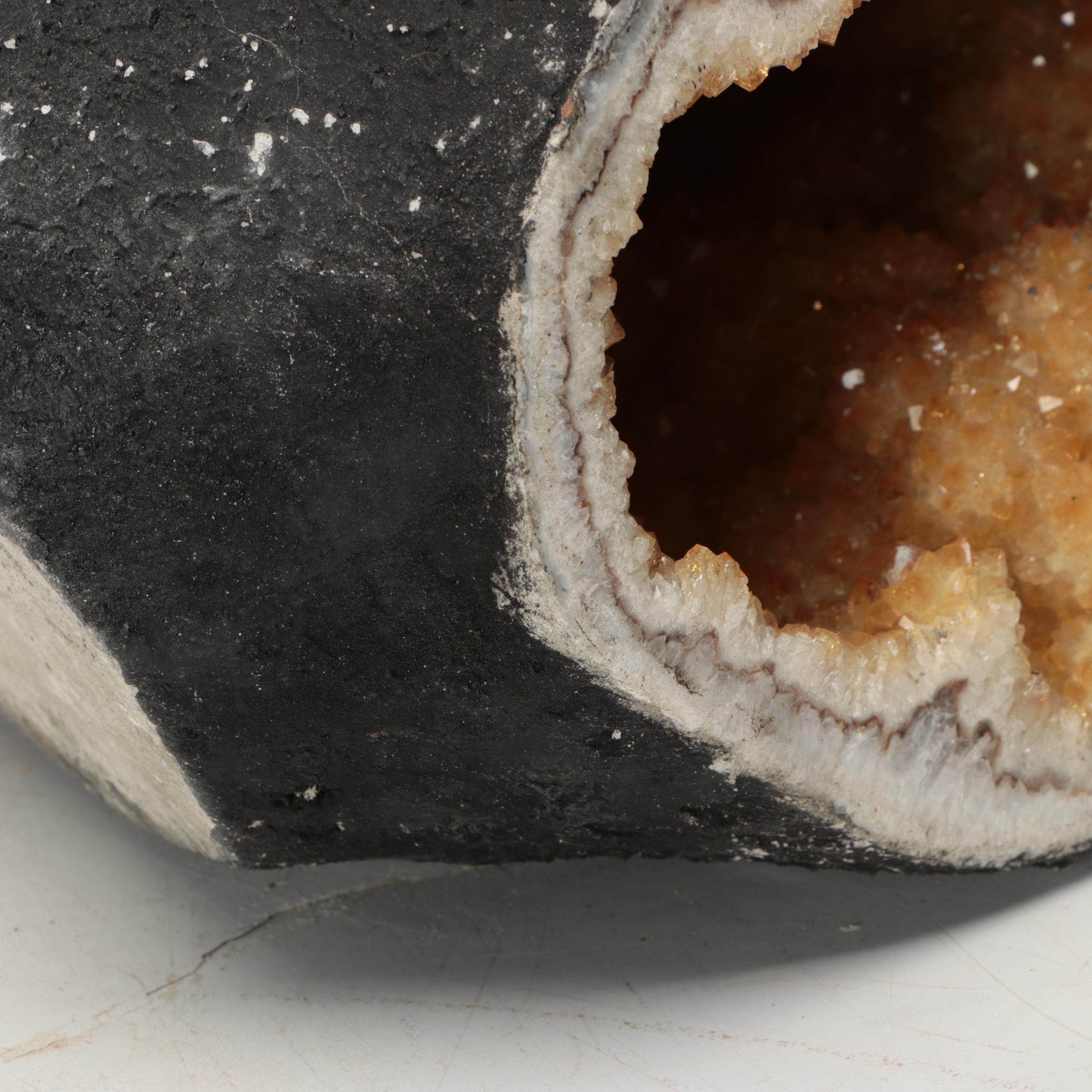 Citrine Quartz Geode Specimen