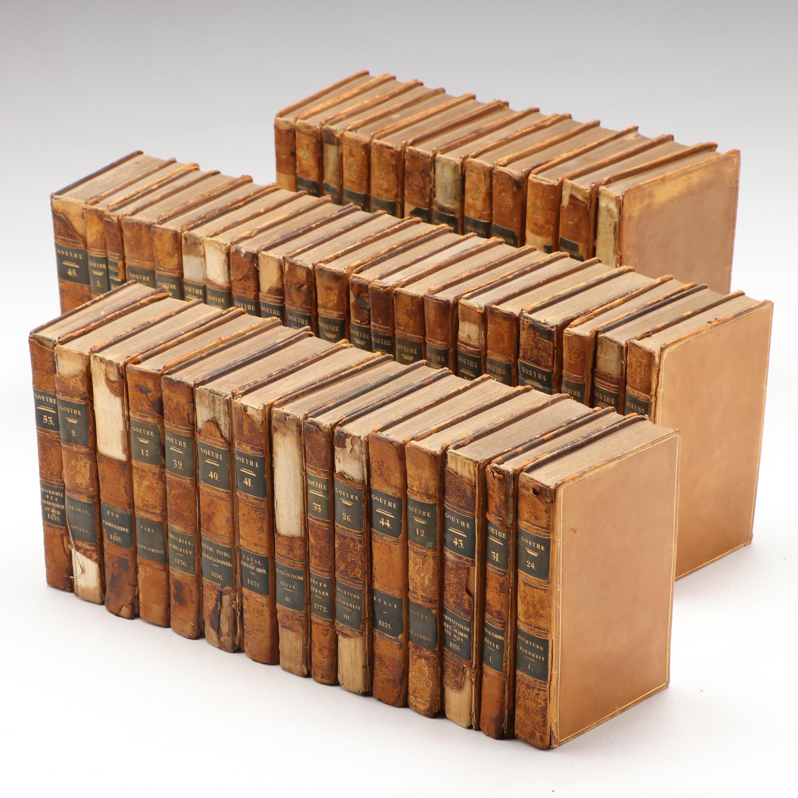 "Goethe's Werke" and "Gotthold Ephraim Lessing's Rammlitche Schriften"