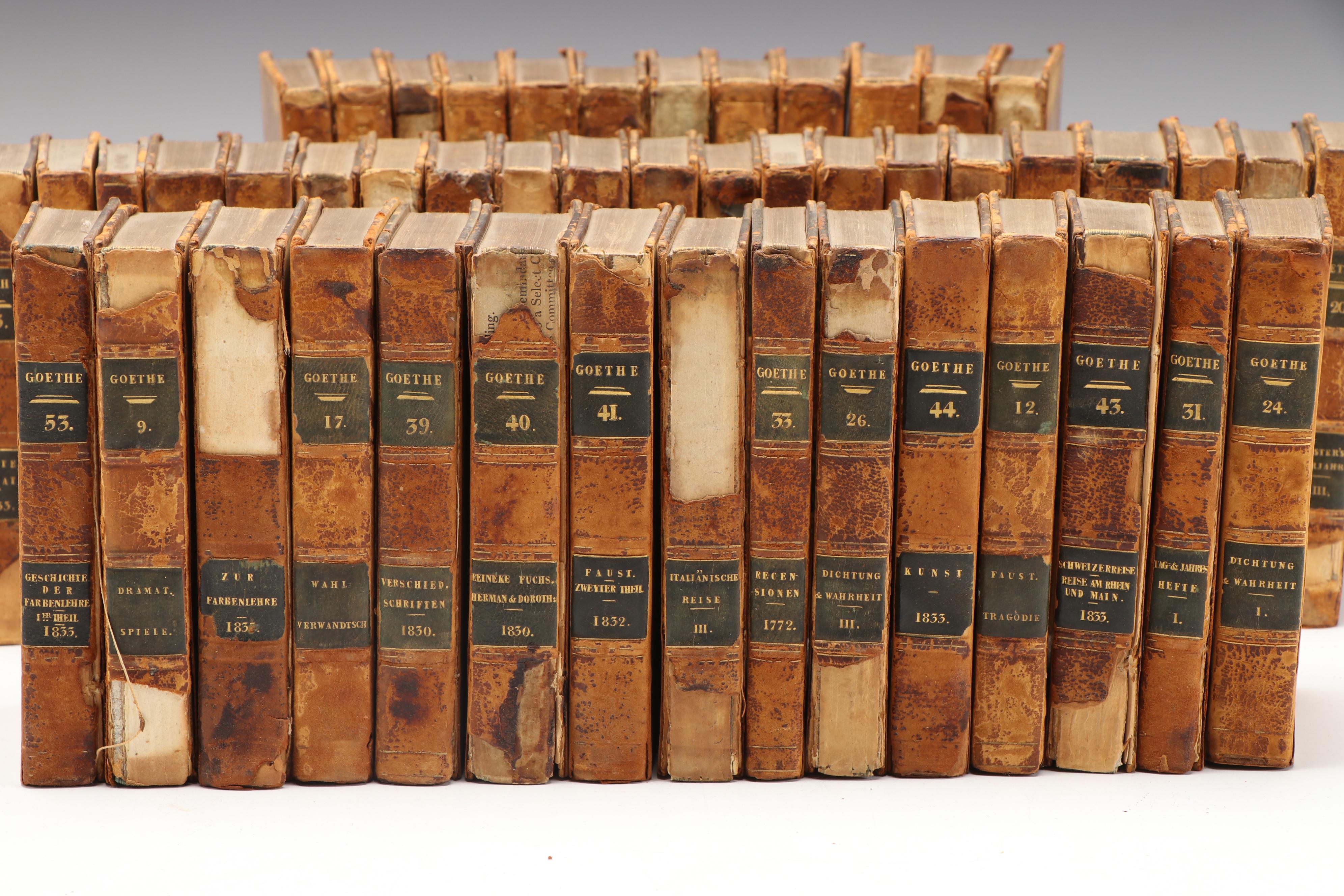 "Goethe's Werke" and "Gotthold Ephraim Lessing's Rammlitche Schriften"