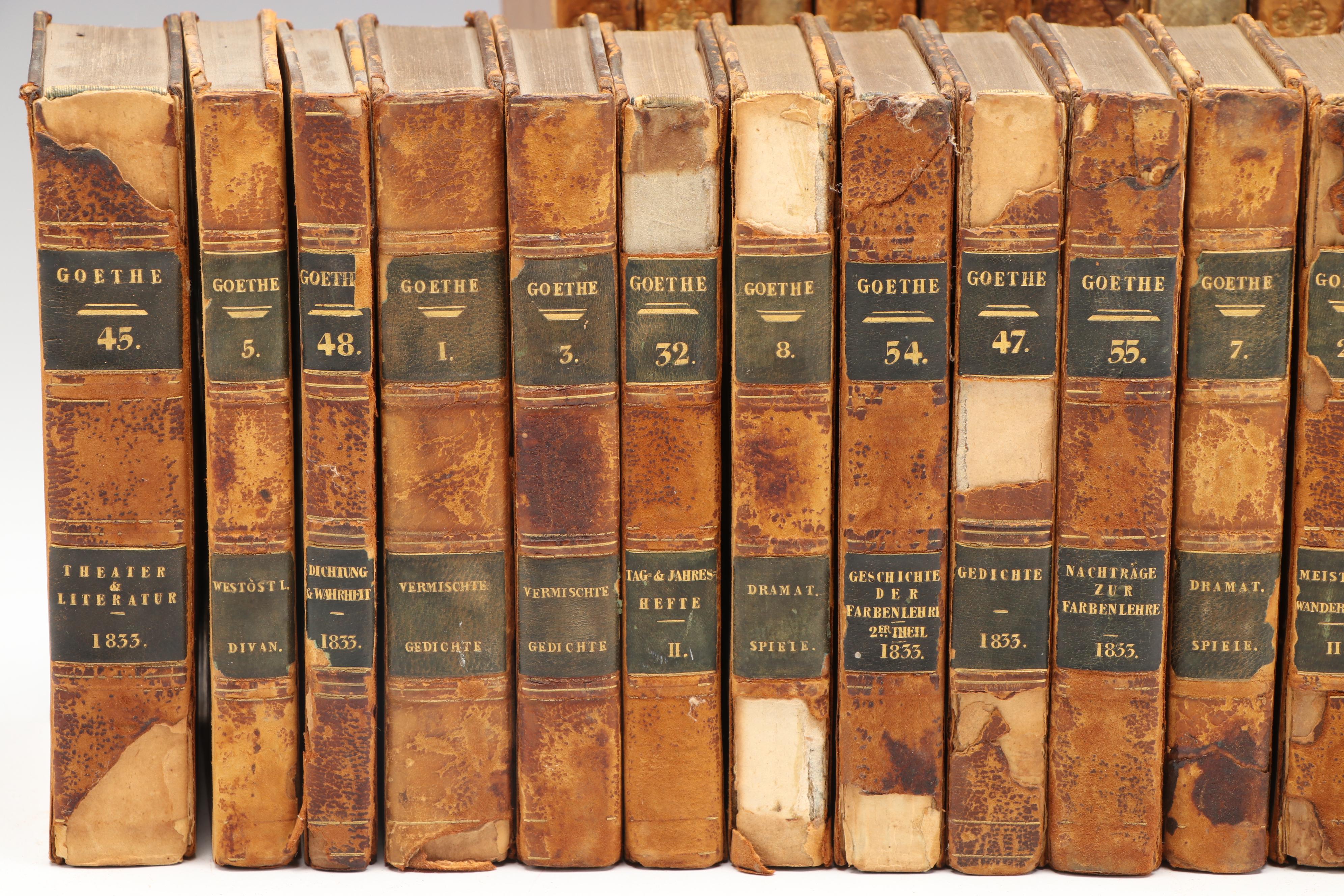 "Goethe's Werke" and "Gotthold Ephraim Lessing's Rammlitche Schriften"