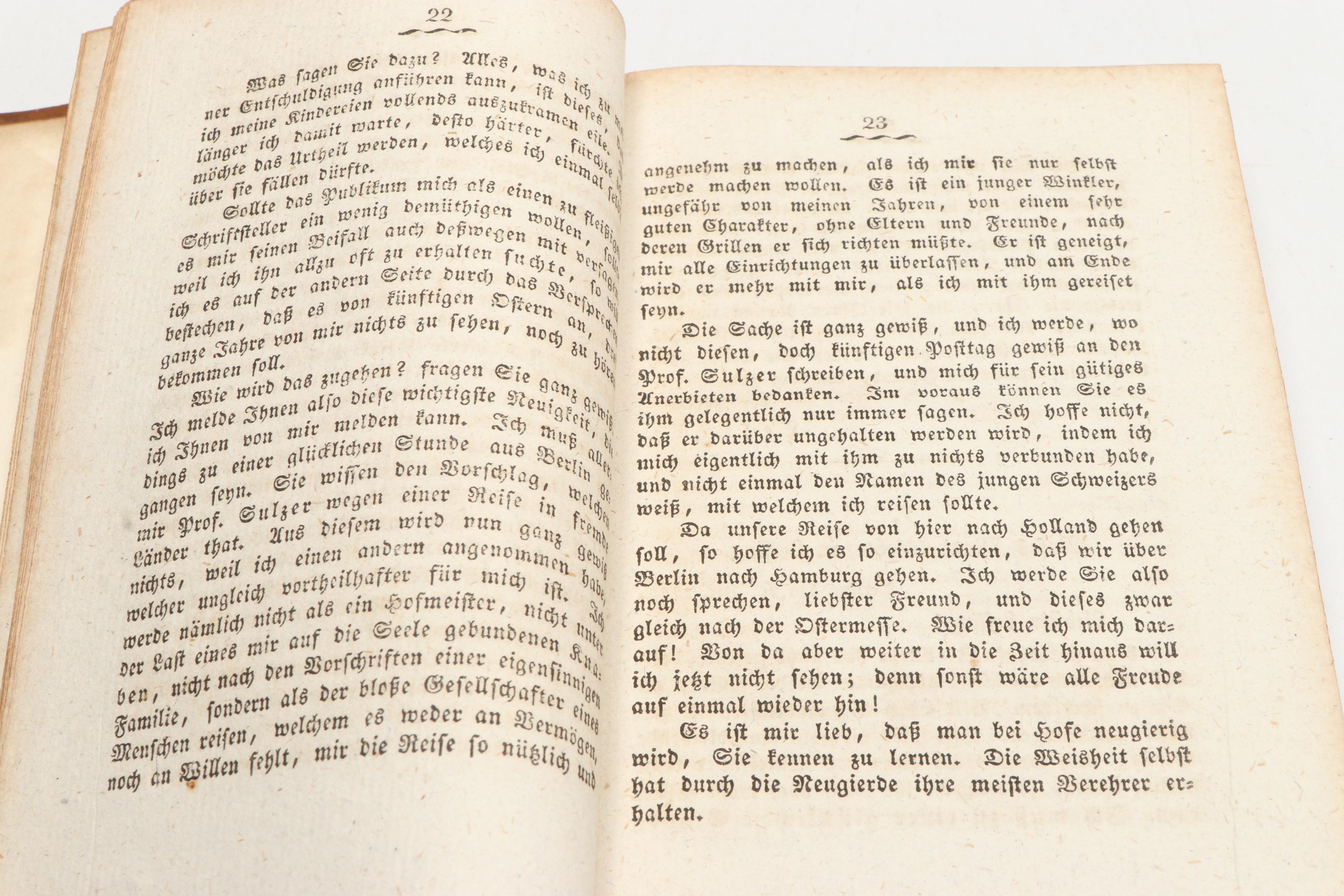 "Goethe's Werke" and "Gotthold Ephraim Lessing's Rammlitche Schriften"