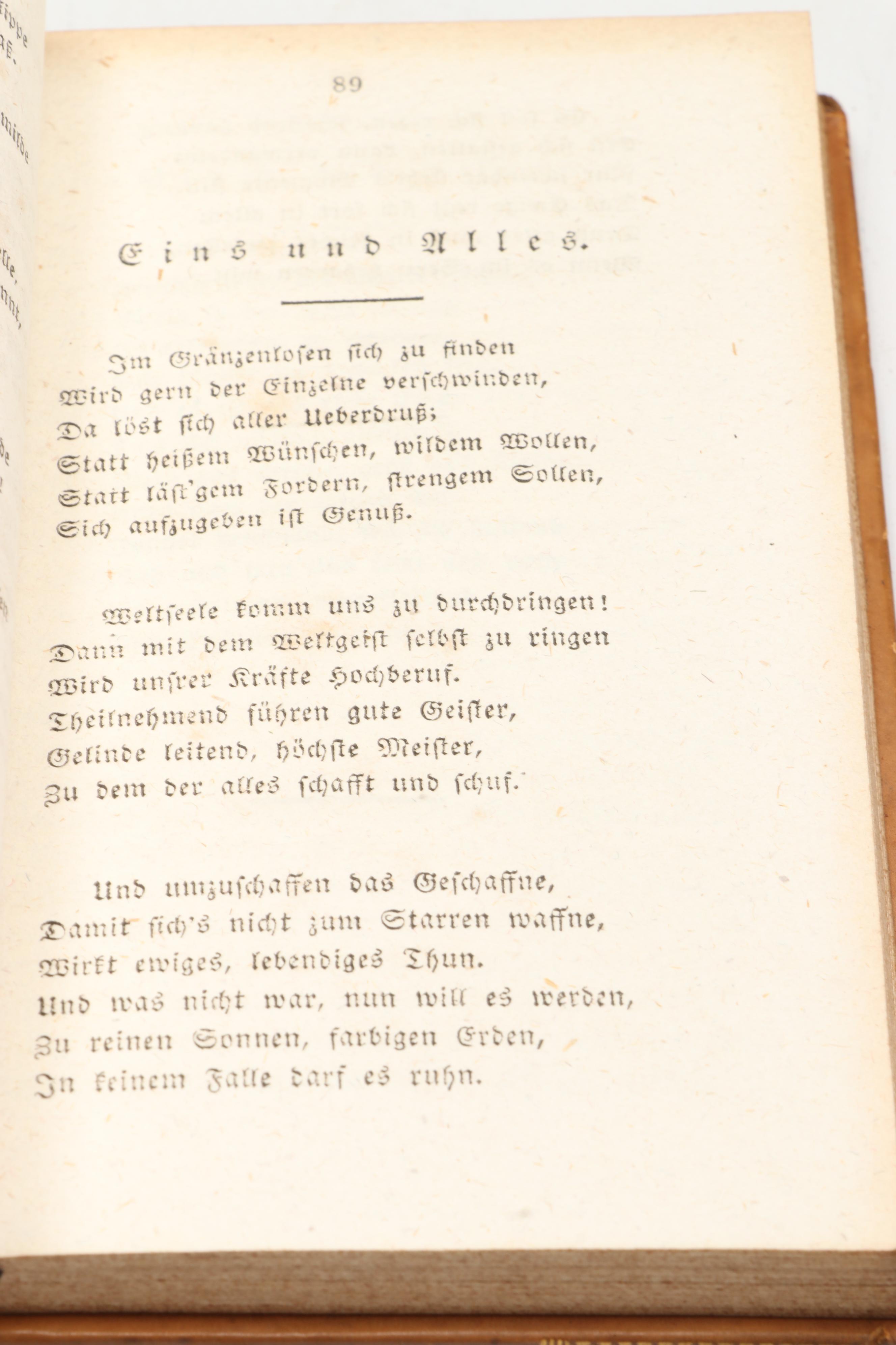 "Goethe's Werke" and "Gotthold Ephraim Lessing's Rammlitche Schriften"