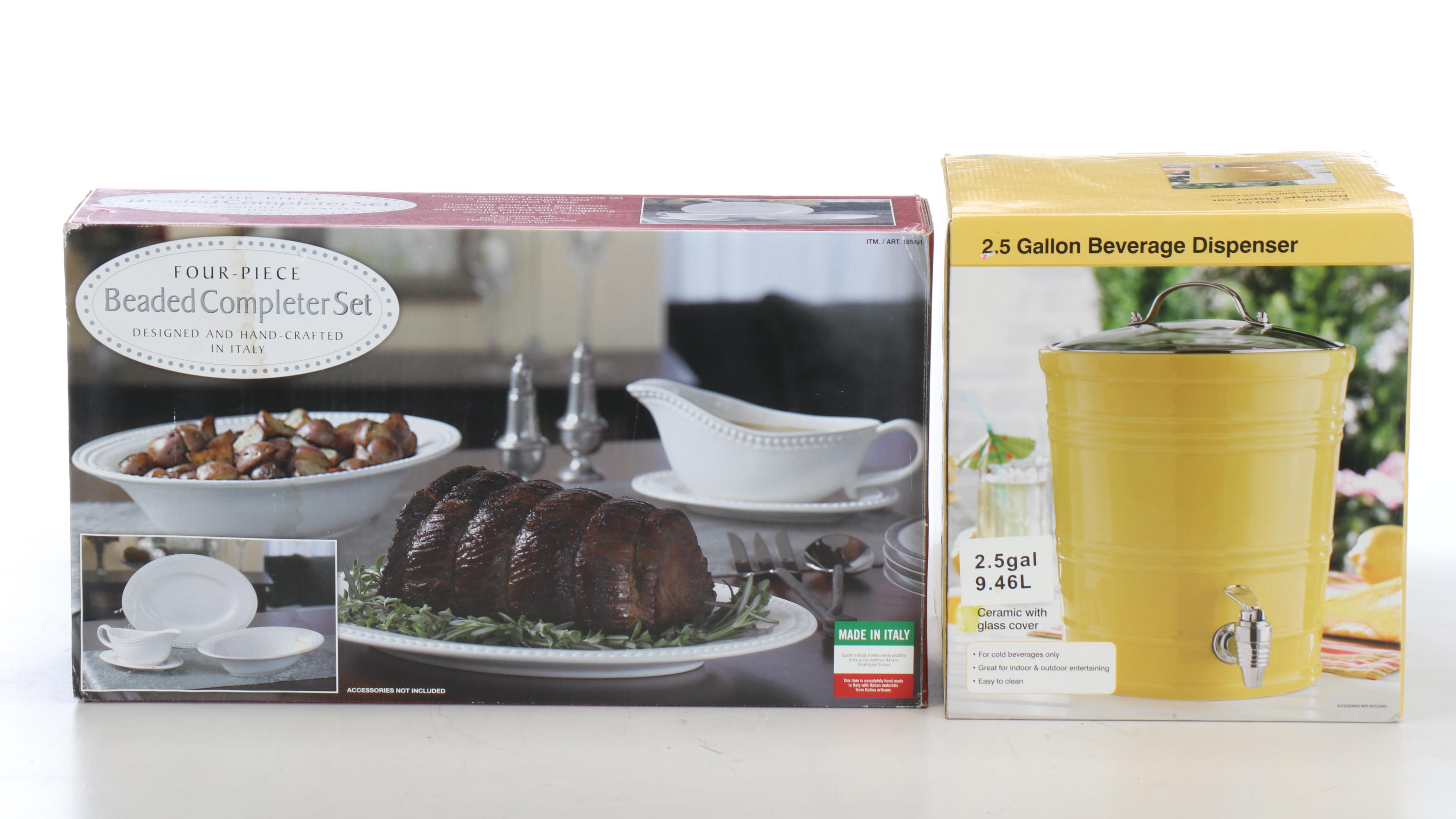 Costco Ceramic Four-Piece Ceramic Dishes with Other Serving Pieces