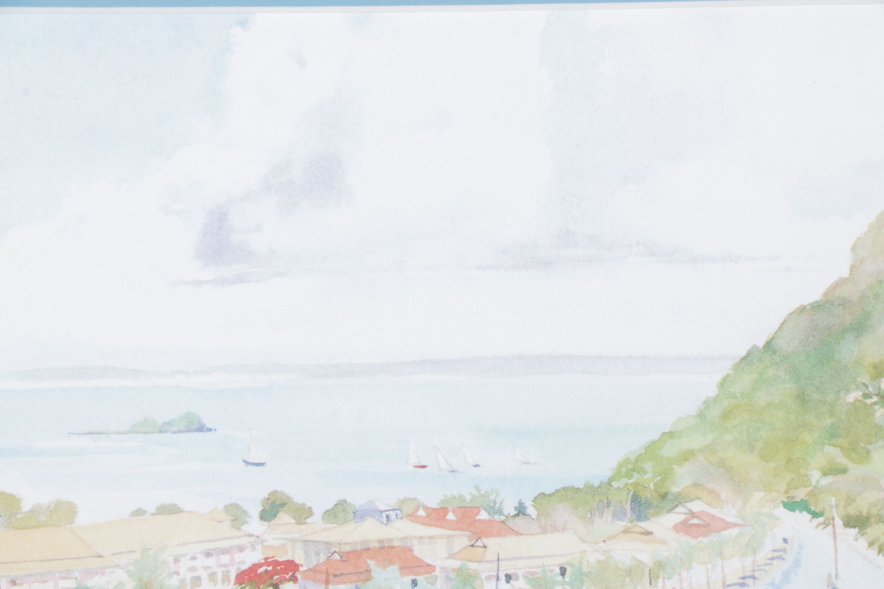 Offset Lithograph After Jill Walker "L'Anse Marcel, St. Martin"
