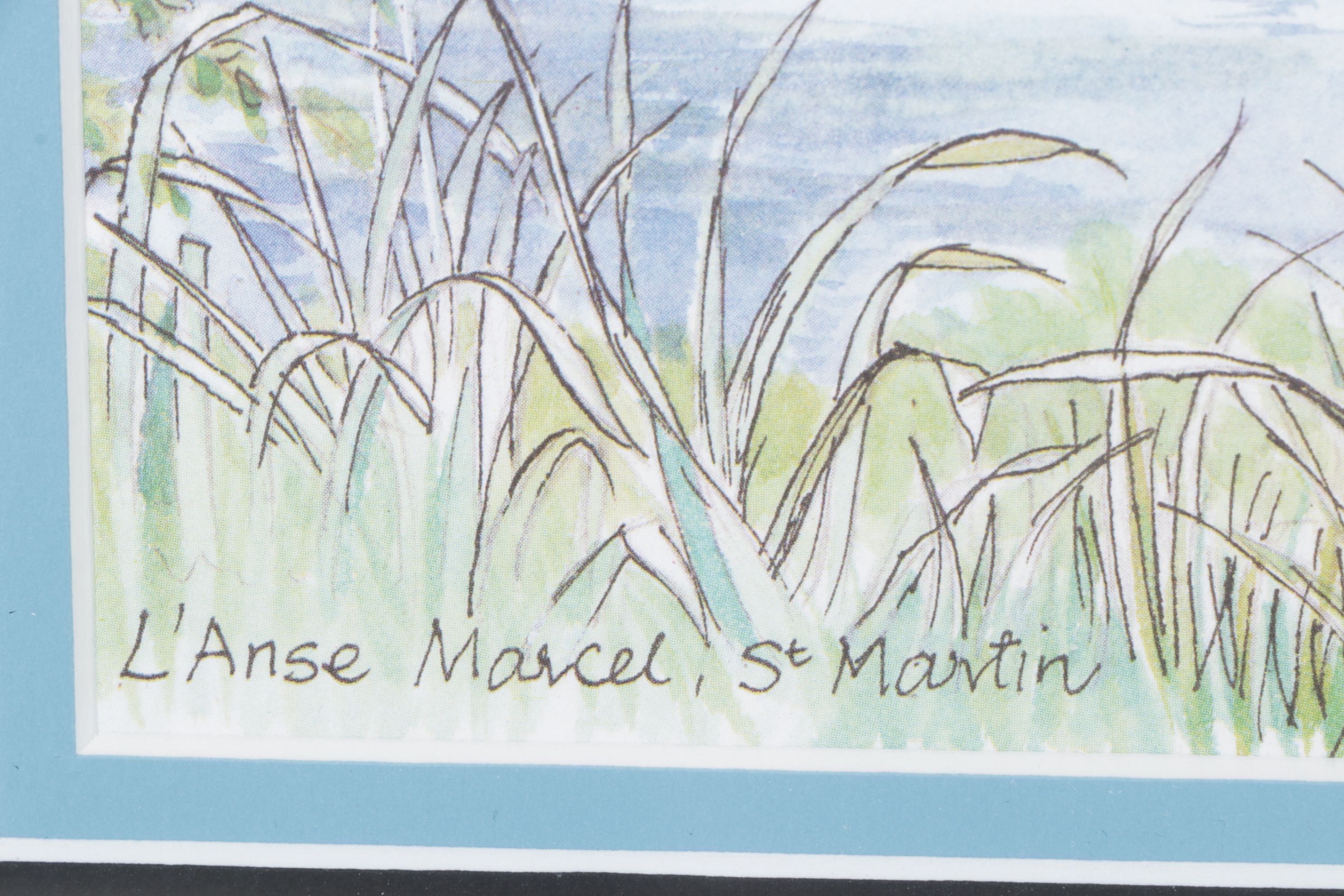 Offset Lithograph After Jill Walker "L'Anse Marcel, St. Martin"