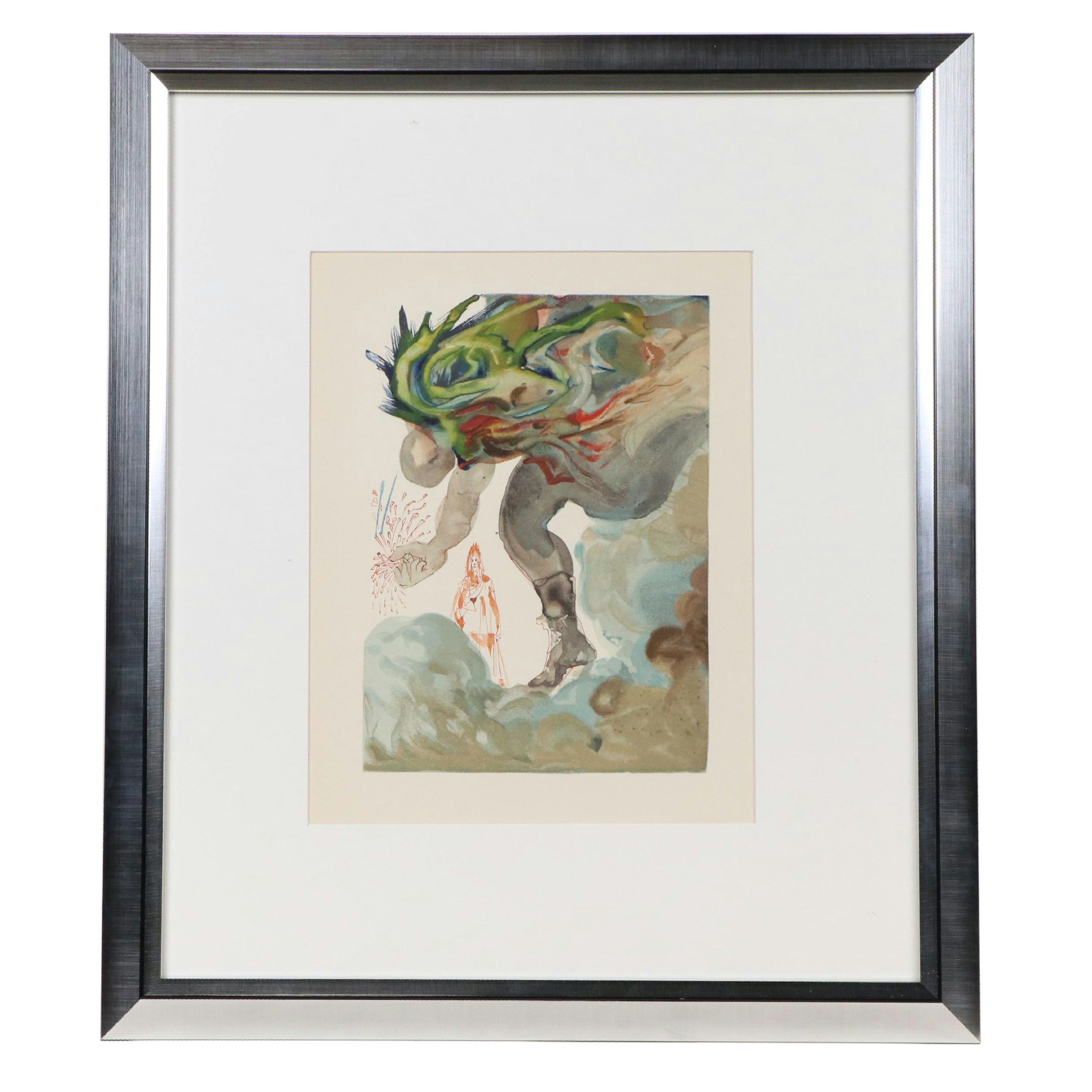 Salvador Dali Wood Engraving "Les voleurs," 1960–1964