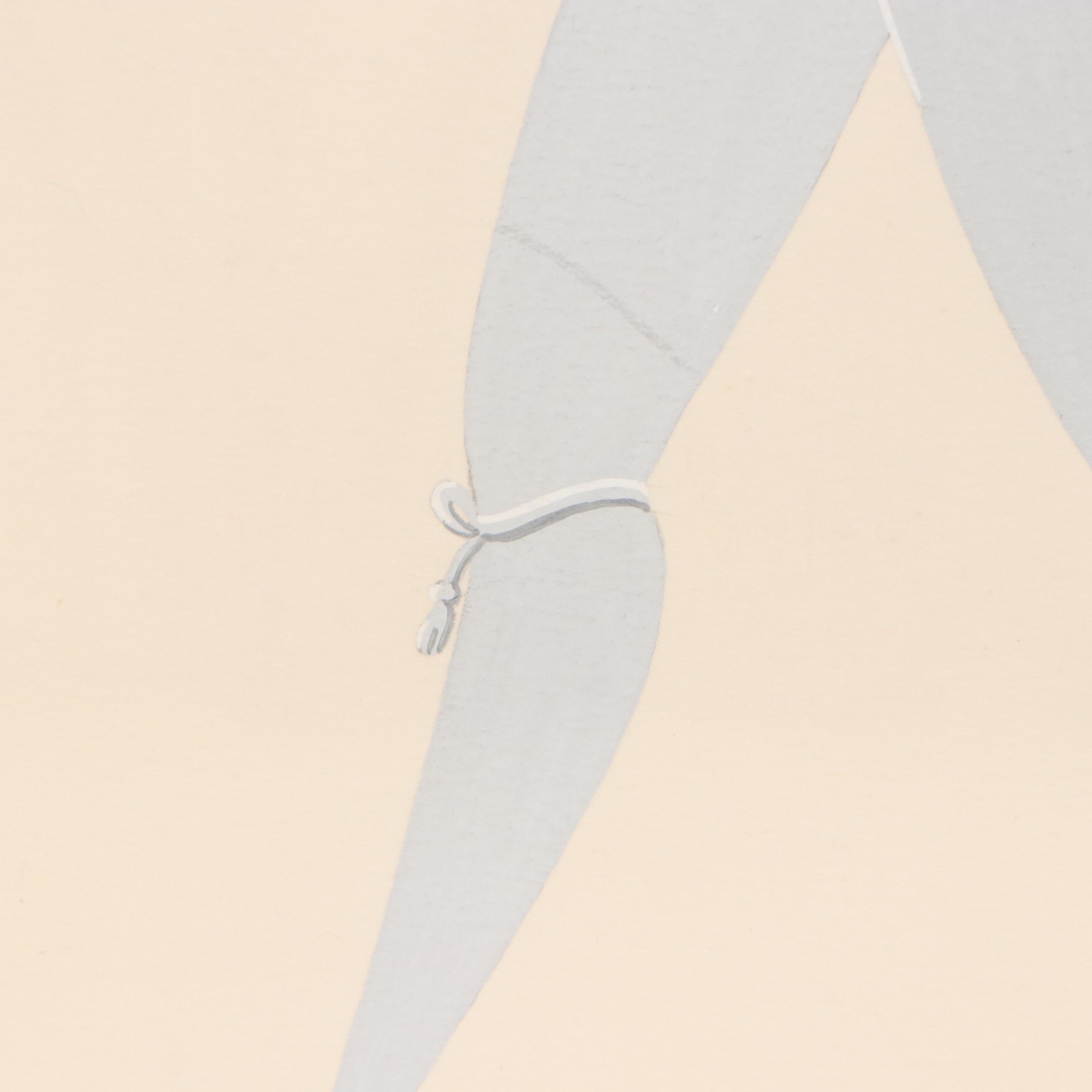 Attributed to Erté Gouache Painting of Man's Dance Costume