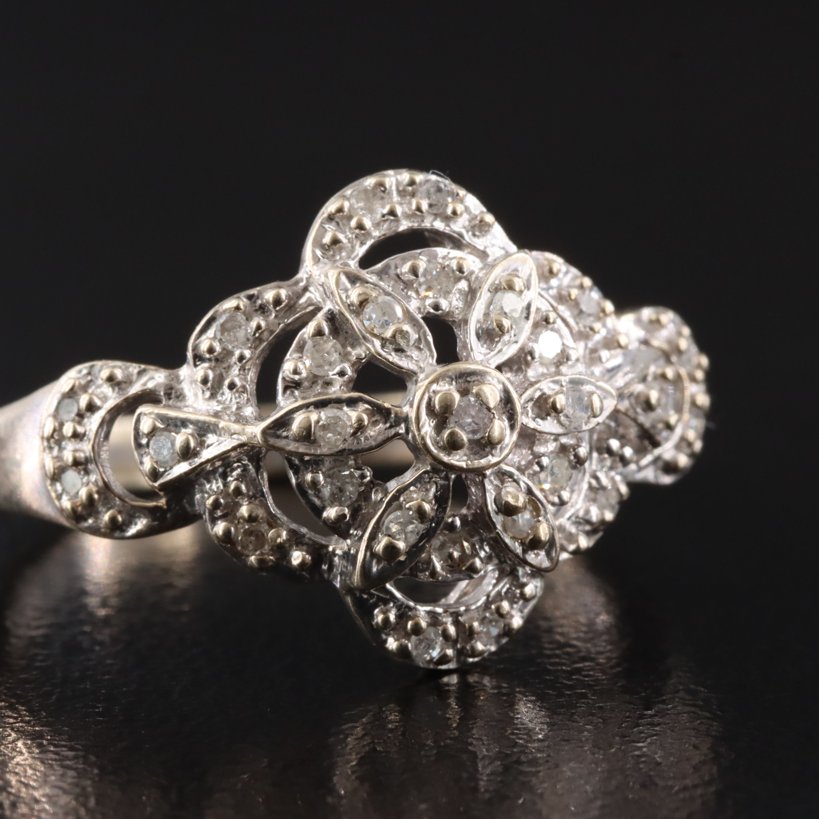 10K 0.14 CT Diamond Ring