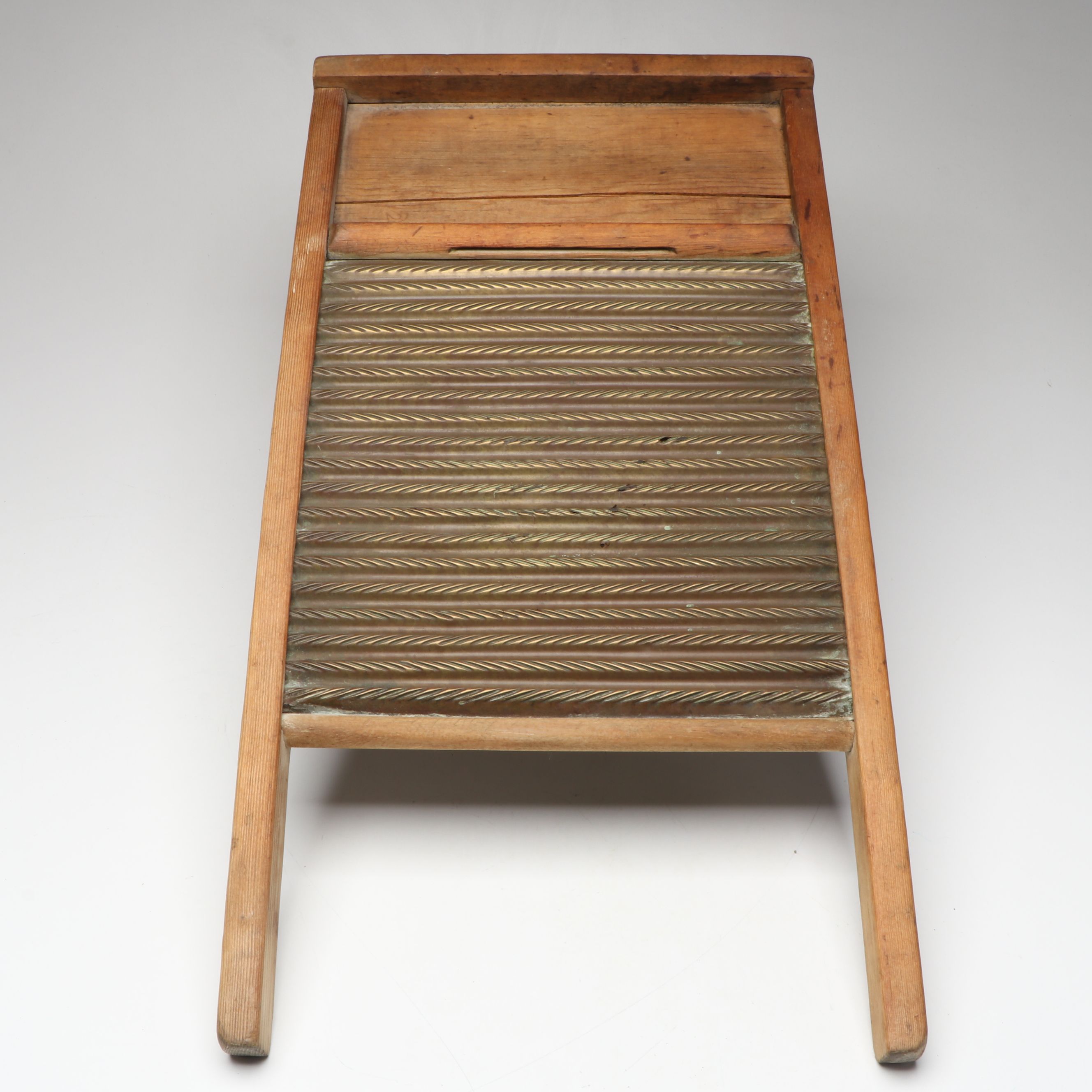 Rustic Wooden and Metal Washboard, Early 20th Century