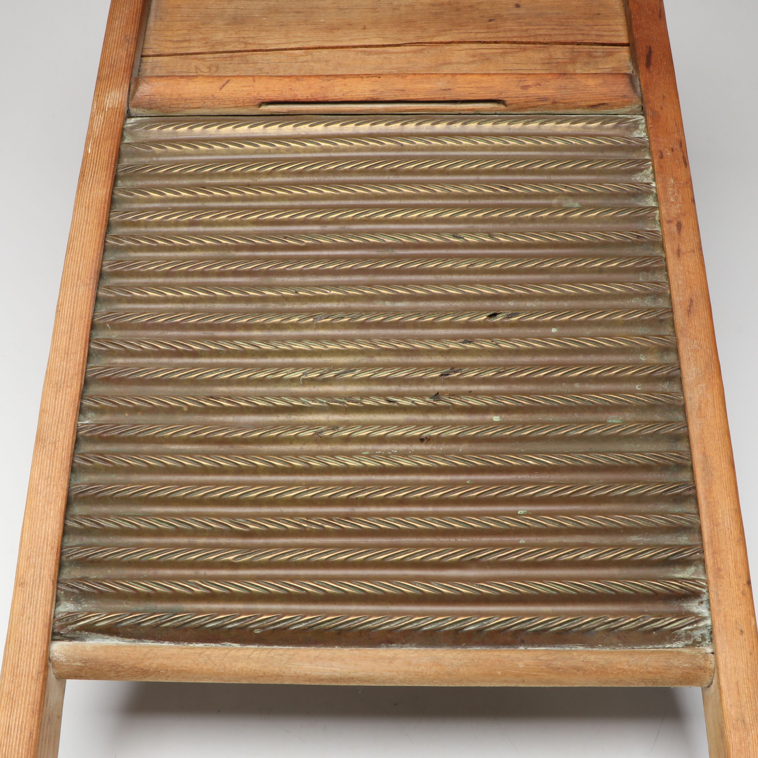 Rustic Wooden and Metal Washboard, Early 20th Century
