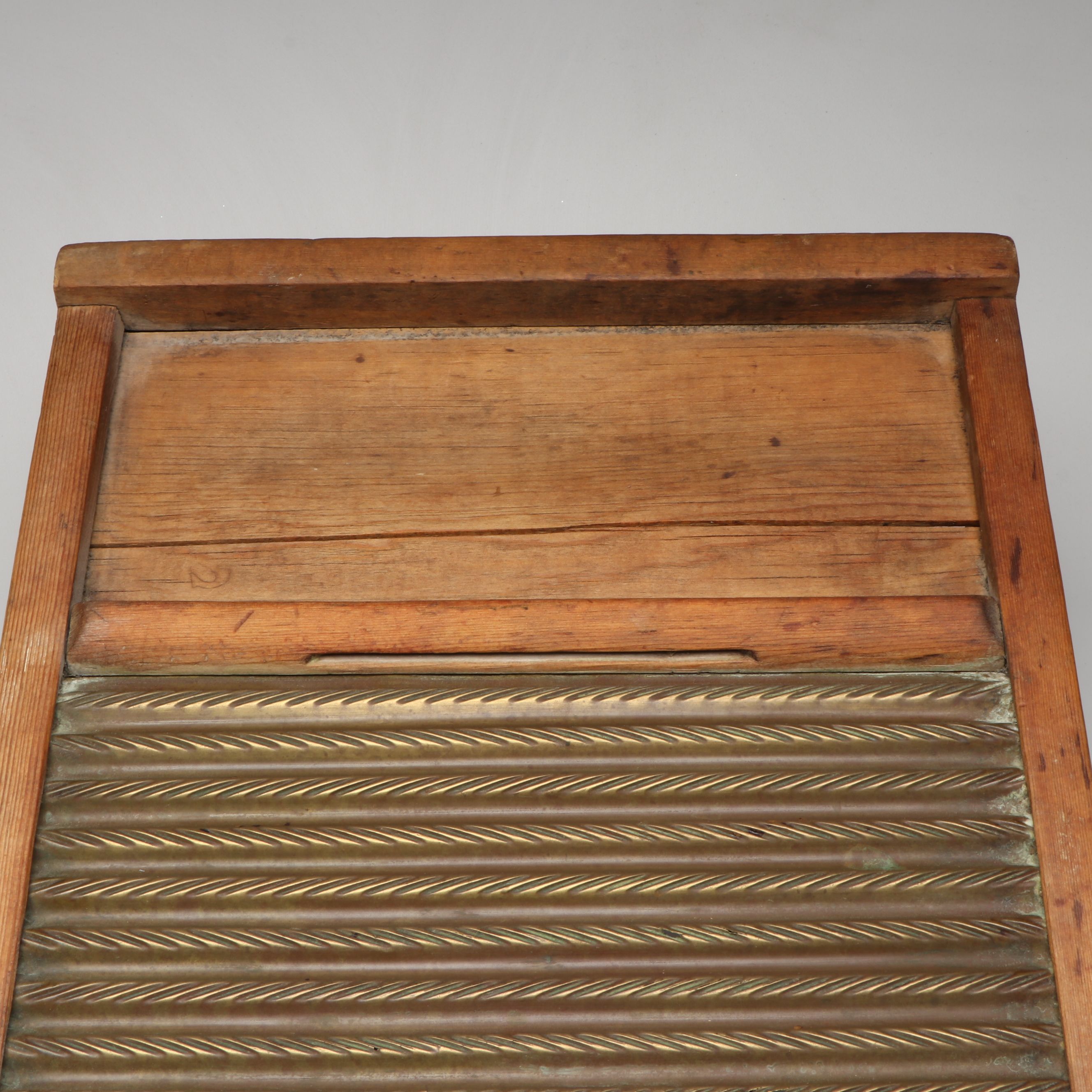 Rustic Wooden and Metal Washboard, Early 20th Century