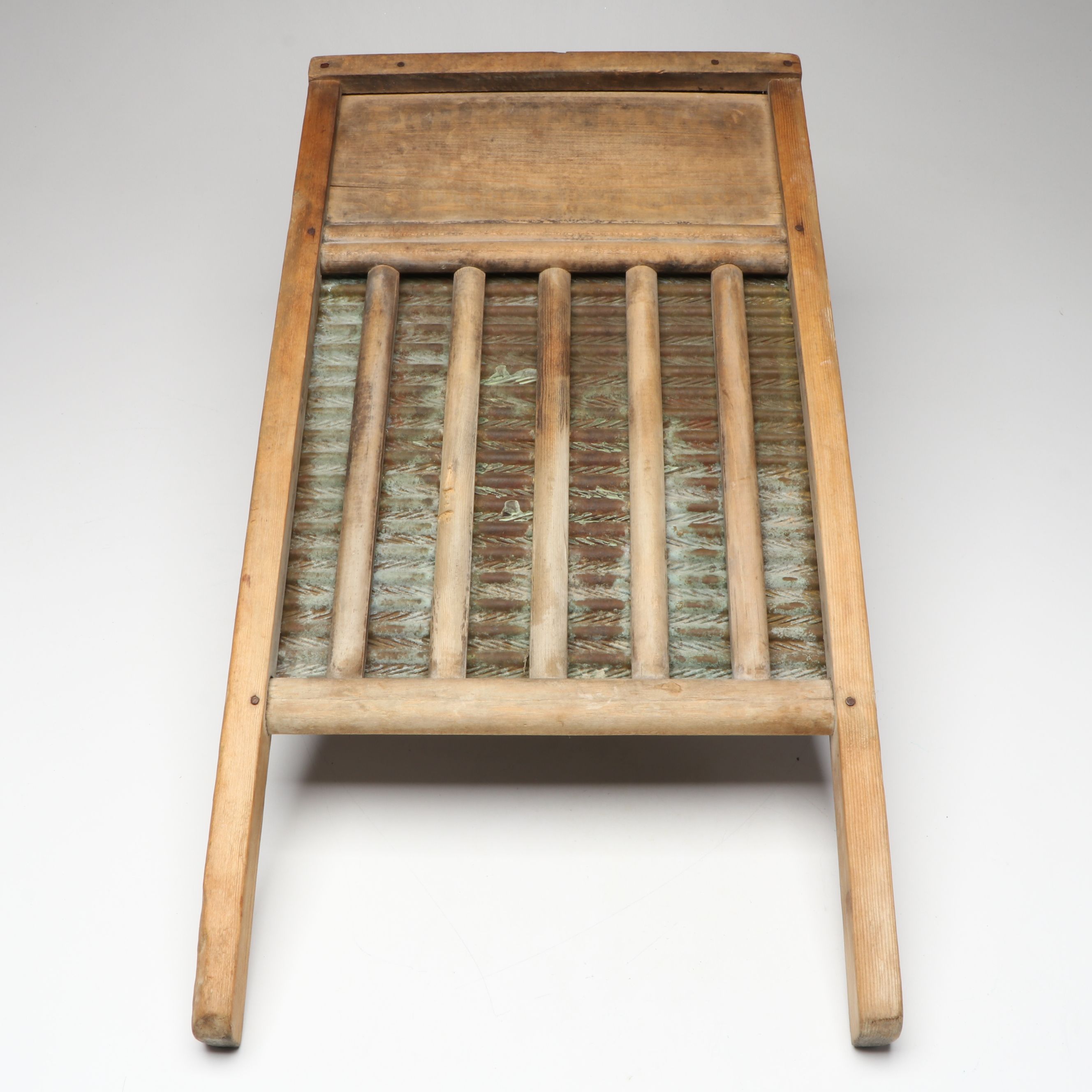 Rustic Wooden and Metal Washboard, Early 20th Century