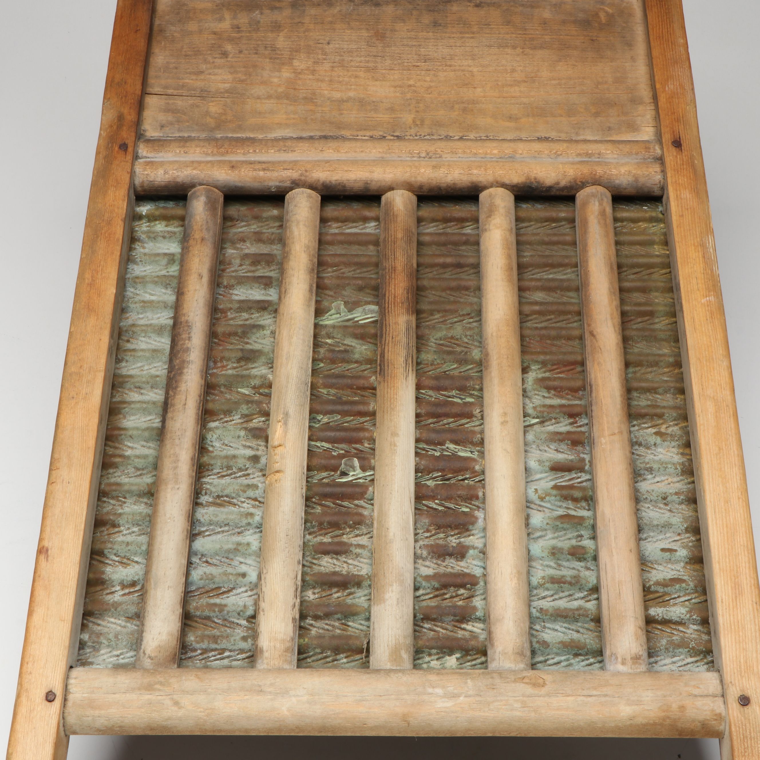 Rustic Wooden and Metal Washboard, Early 20th Century
