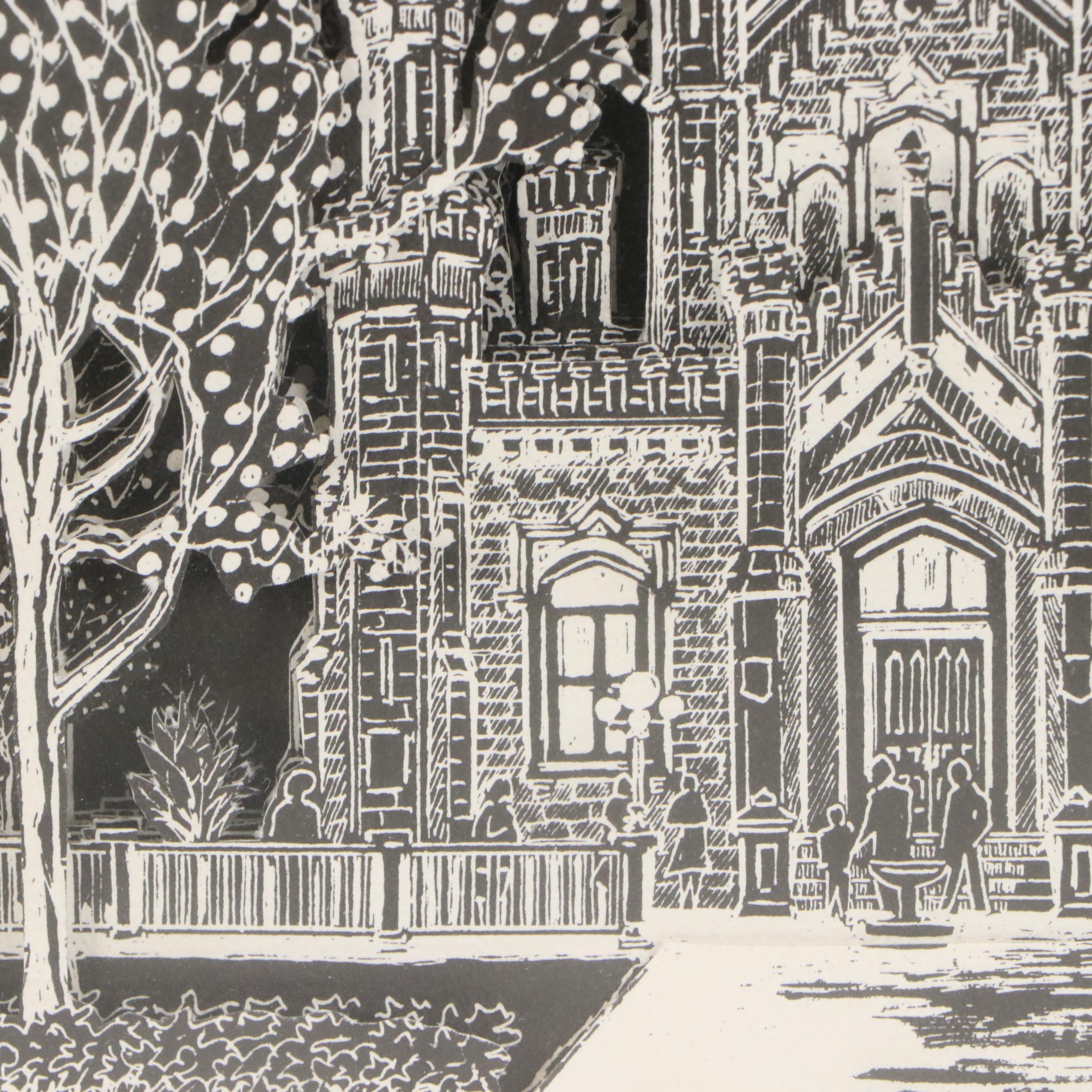 Diana Weber Dimensional Lithograph "Chicago in Dimension," 1981