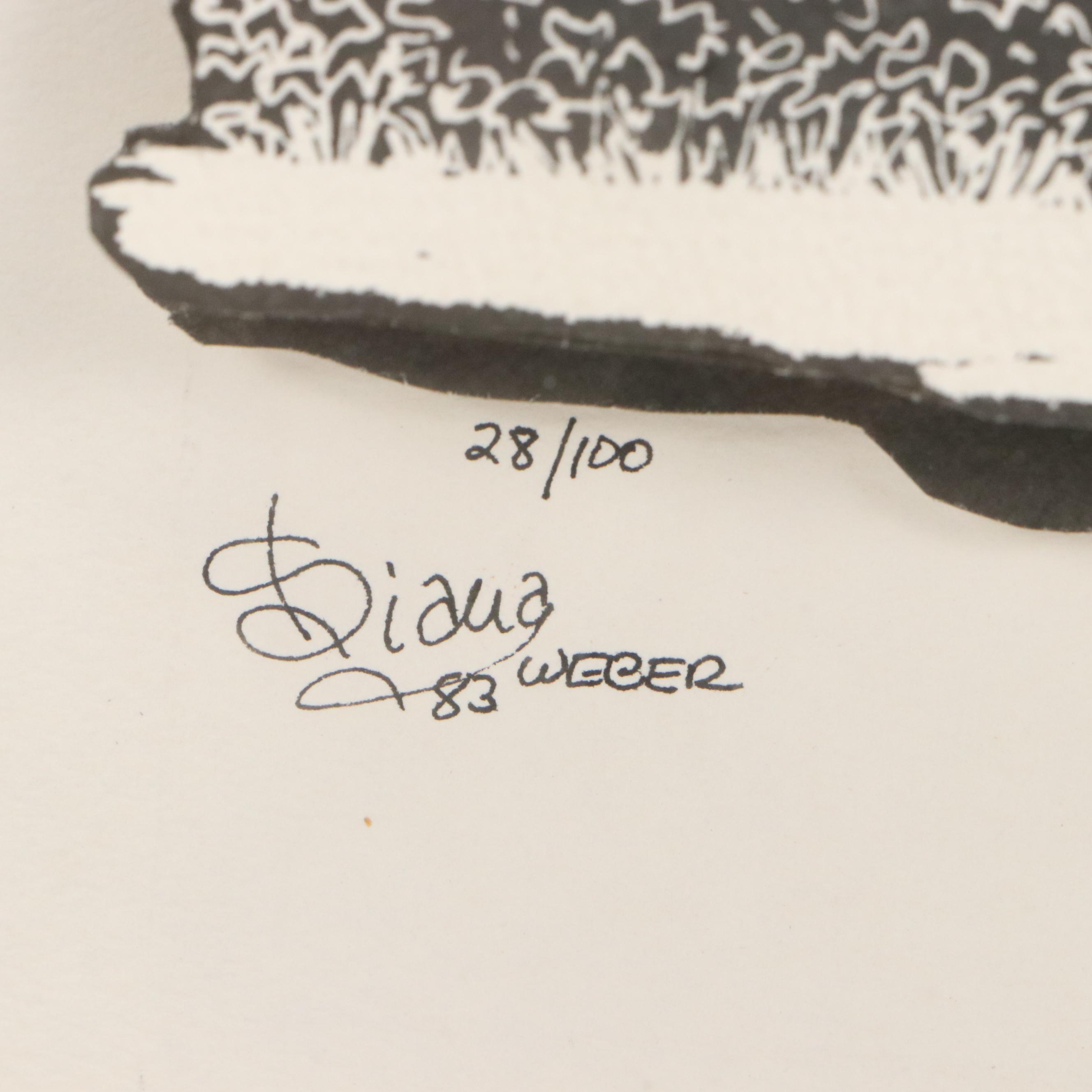 Diana Weber Dimensional Lithograph "Chicago in Dimension," 1981