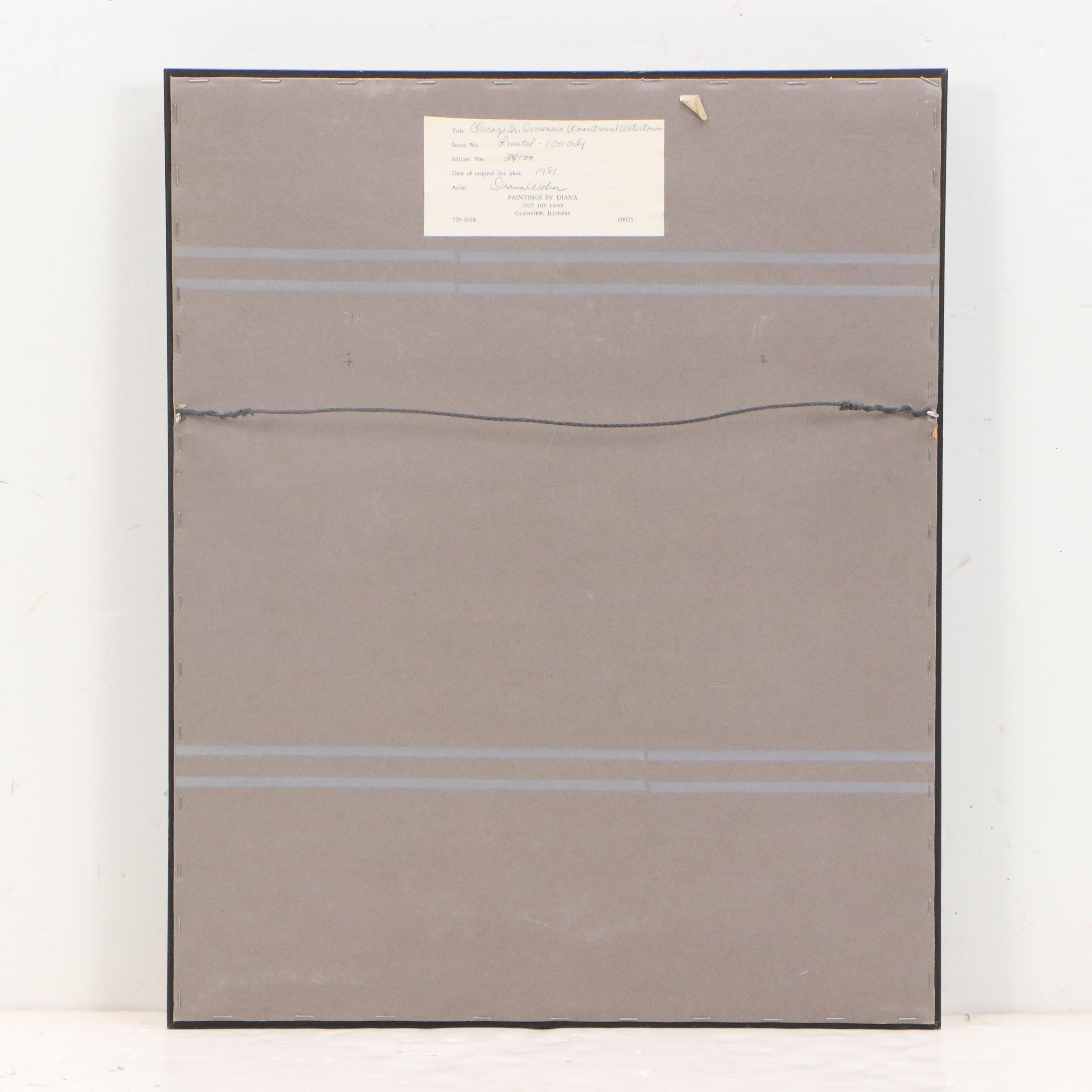 Diana Weber Dimensional Lithograph "Chicago in Dimension," 1981