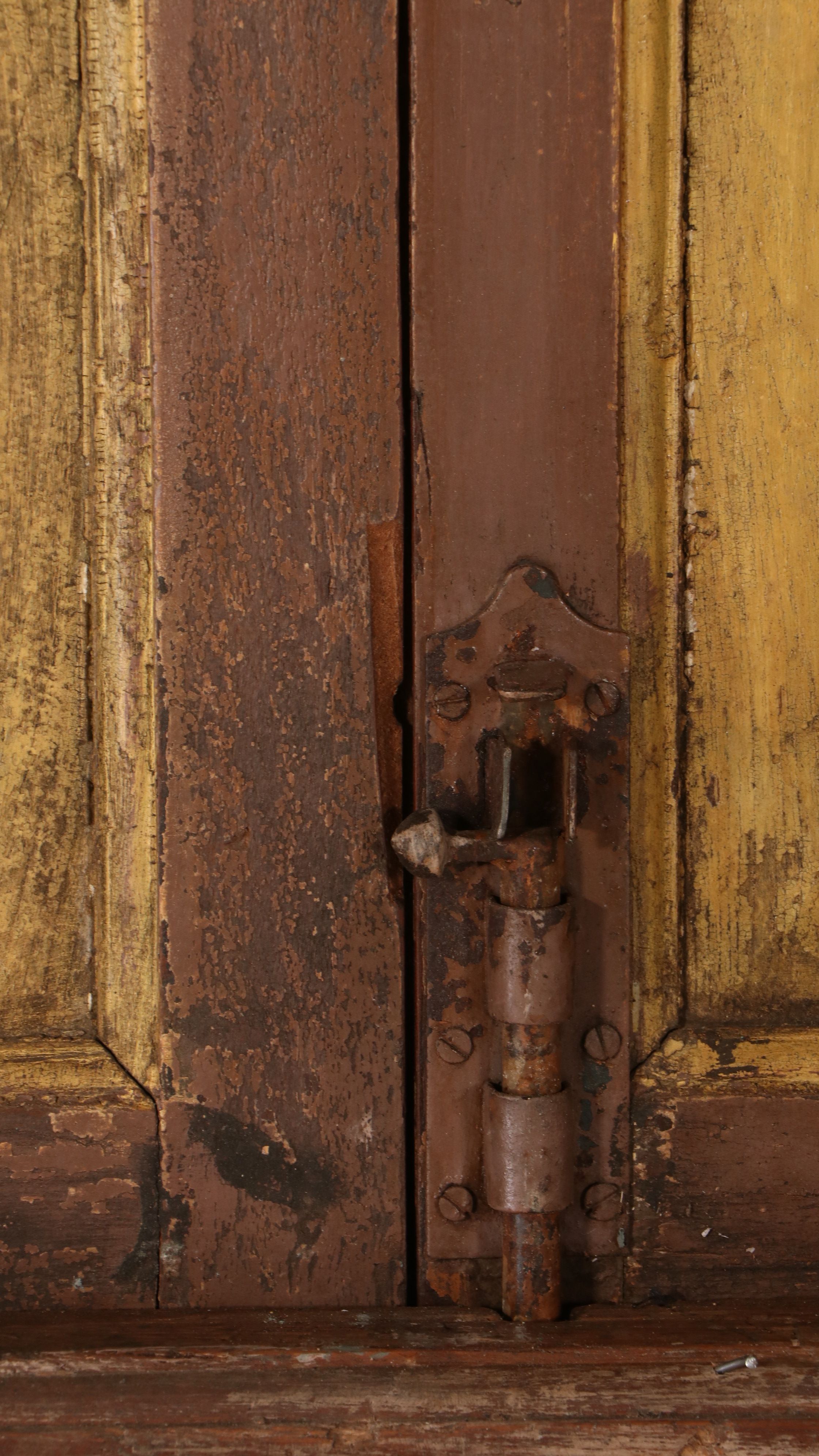 Moroccan Style Architectural Salvage Wrought Iron and Wood Window