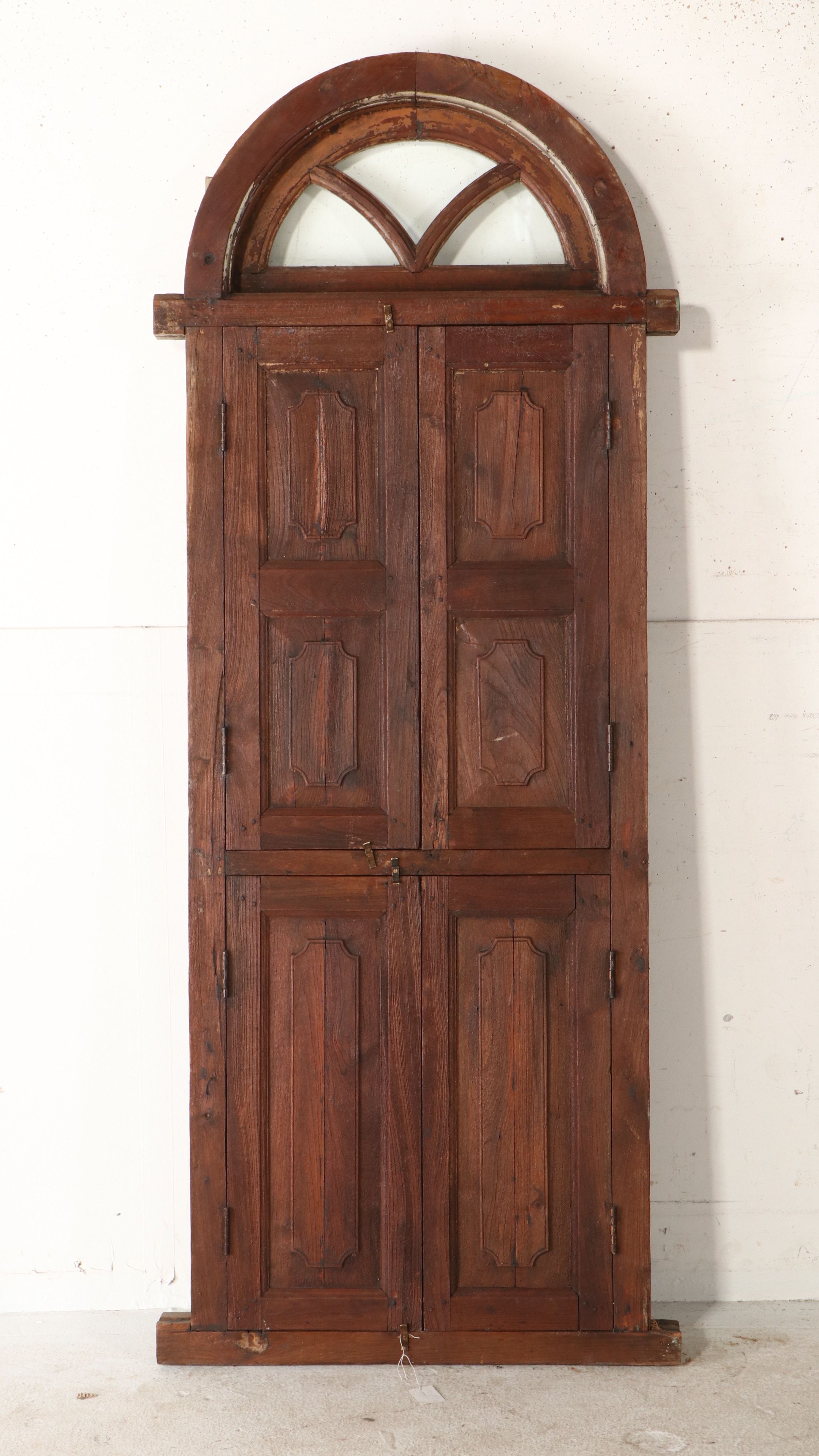 Moroccan Style Architectural Salvage Wrought Iron and Wood Window