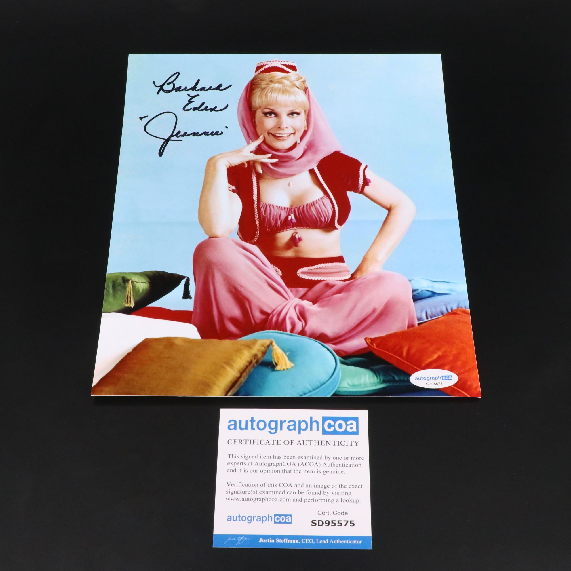 Barbara Eden Signed "I Dream of Jeannie" TV Print