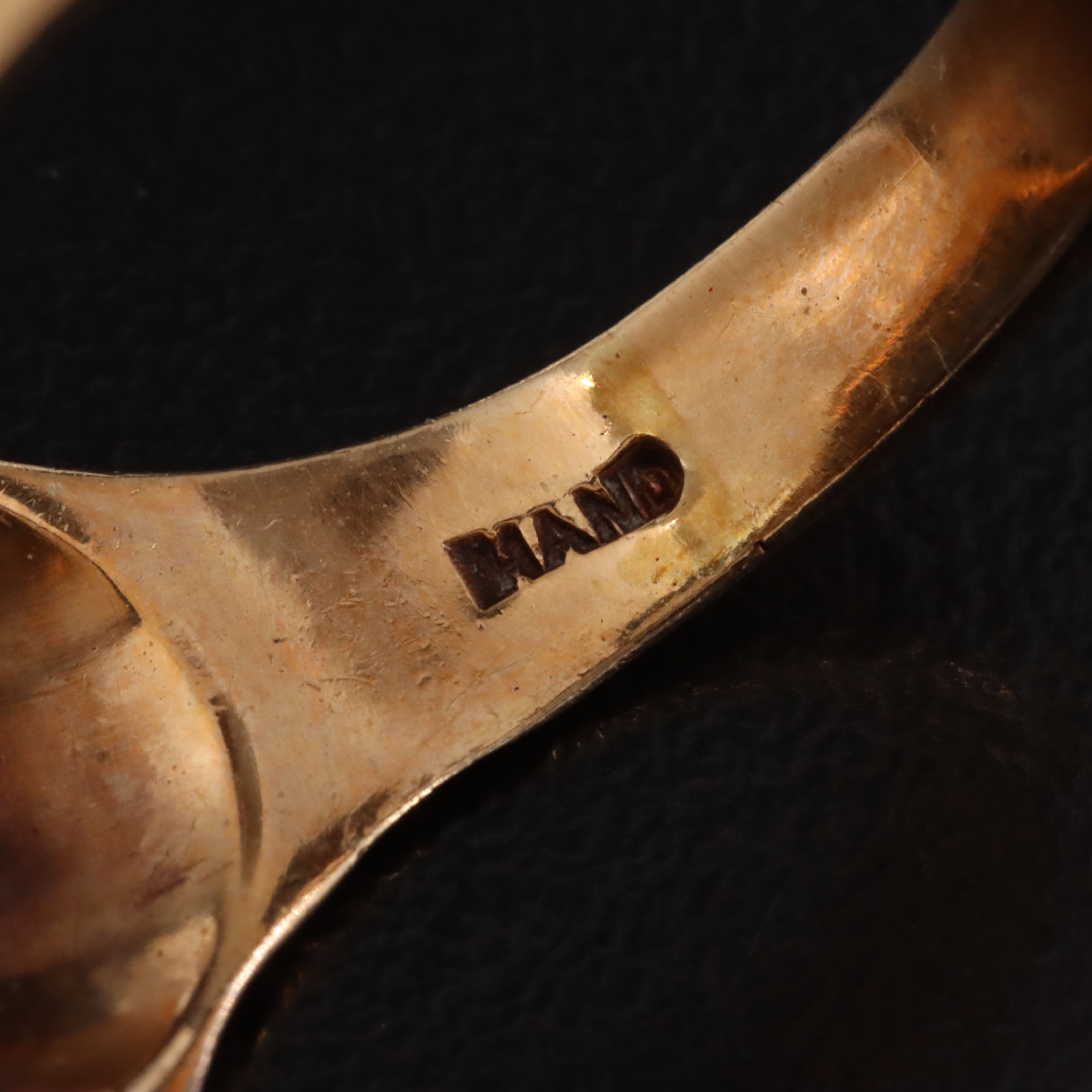 Vintage 10K Bloodstone Capita Jugata Cameo Ring