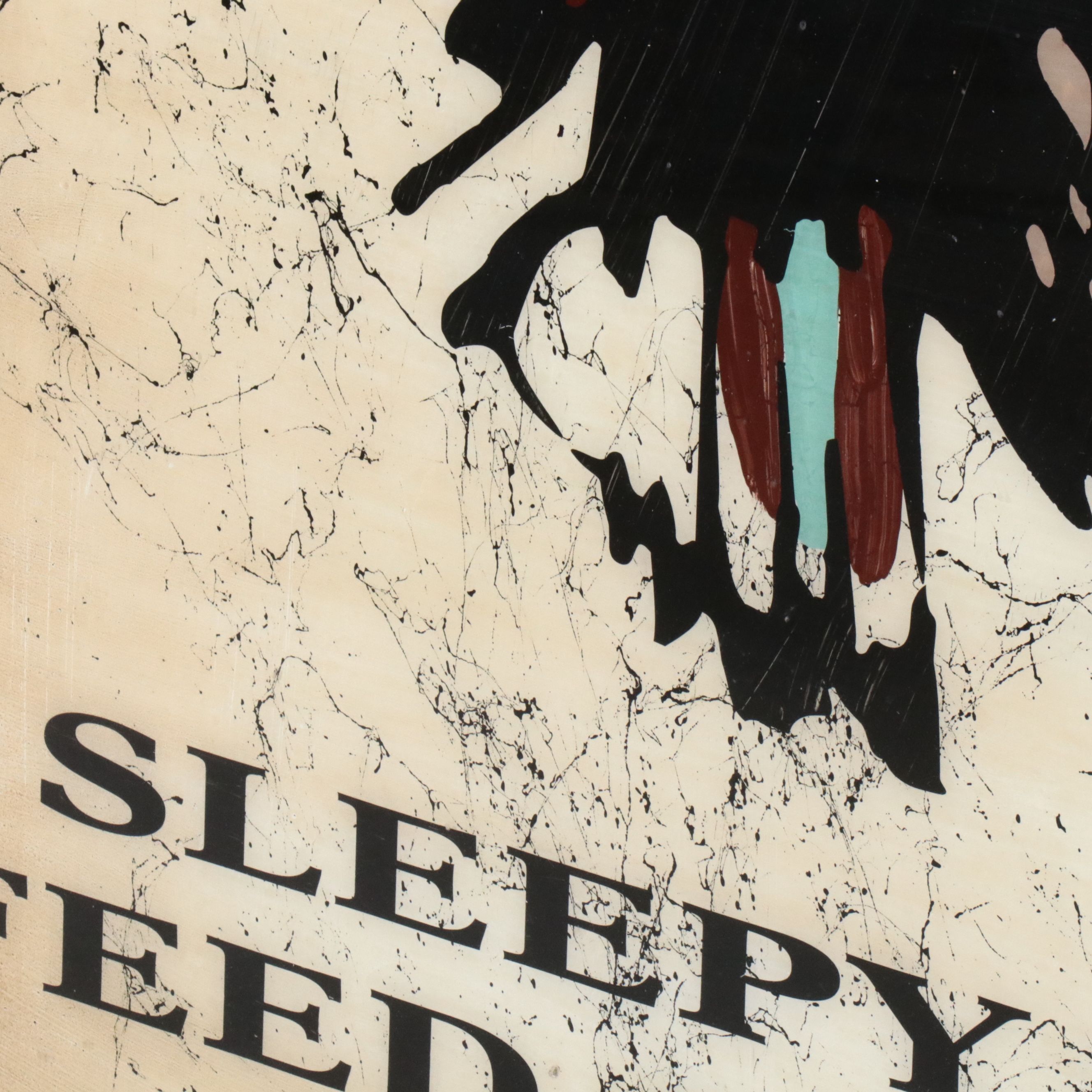 Sleepy Eye Feed & Grain Reverse Painted Window Sign