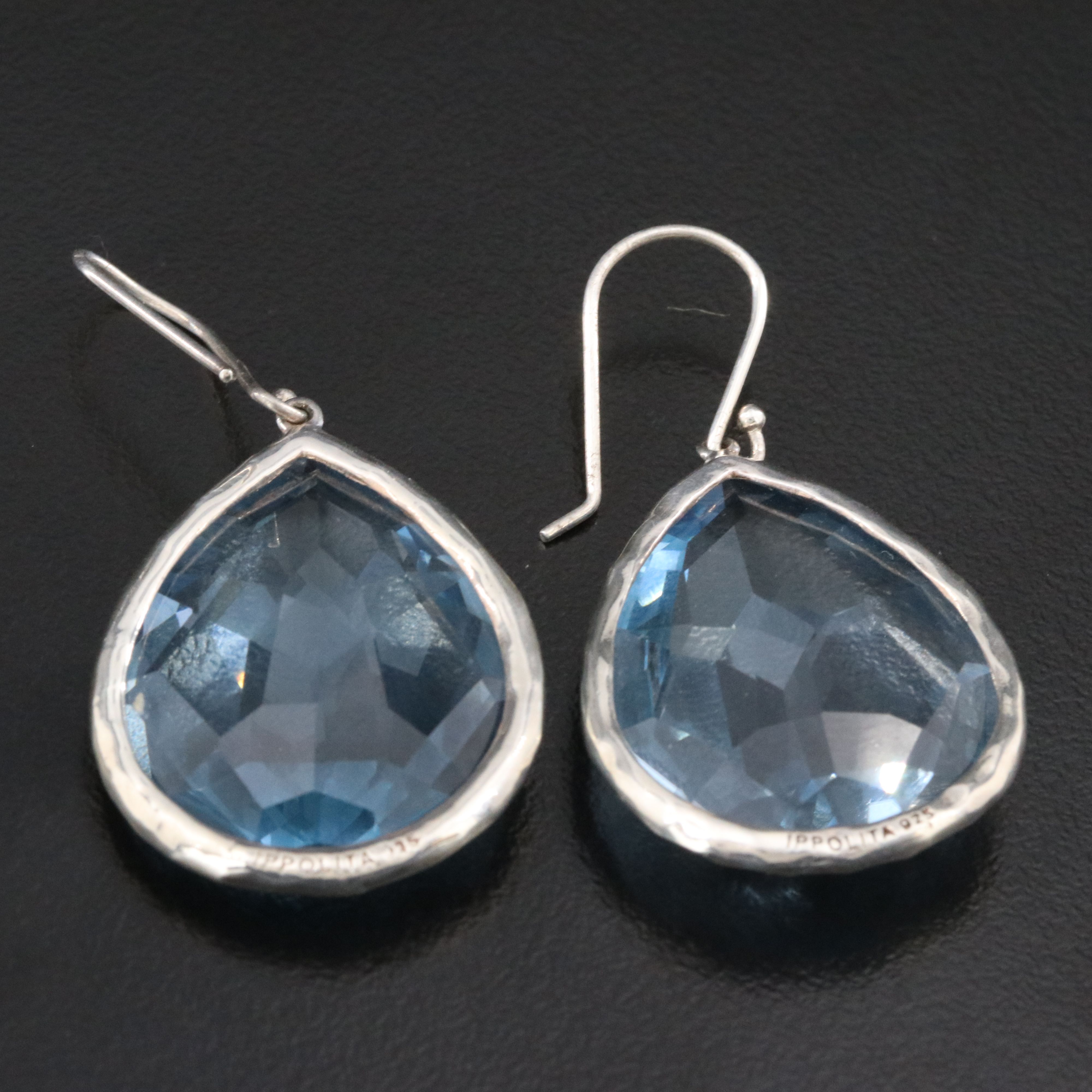 Ippolita Rock Candy Sterling and Blue Topaz Drop Earrings