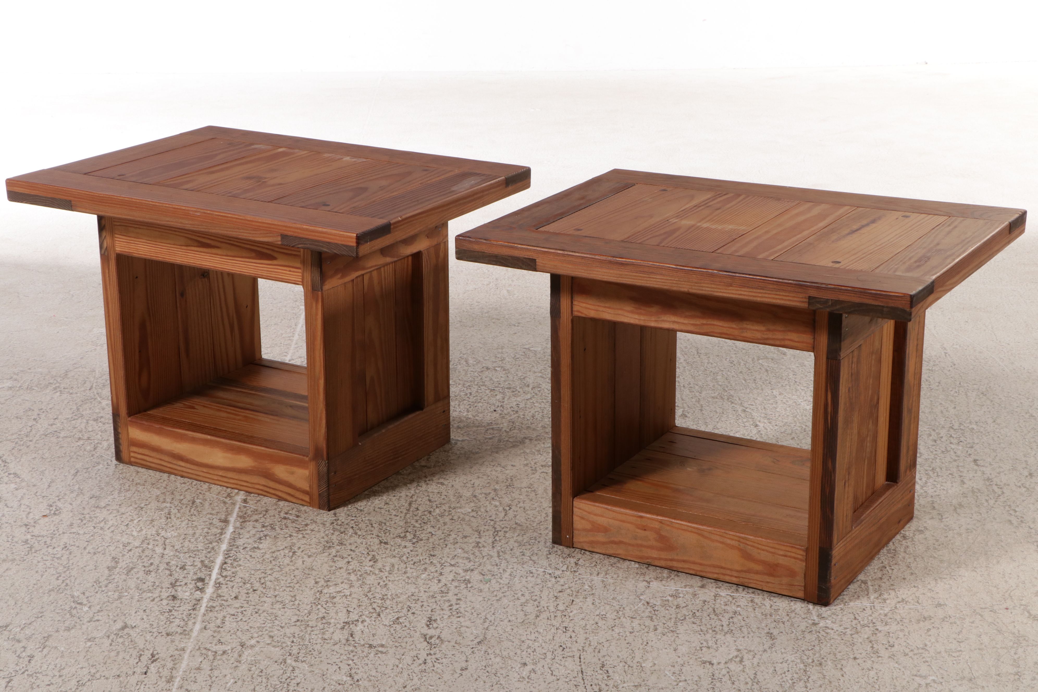 This End Up Upholstered Pine Loveseat and Pair of End Tables