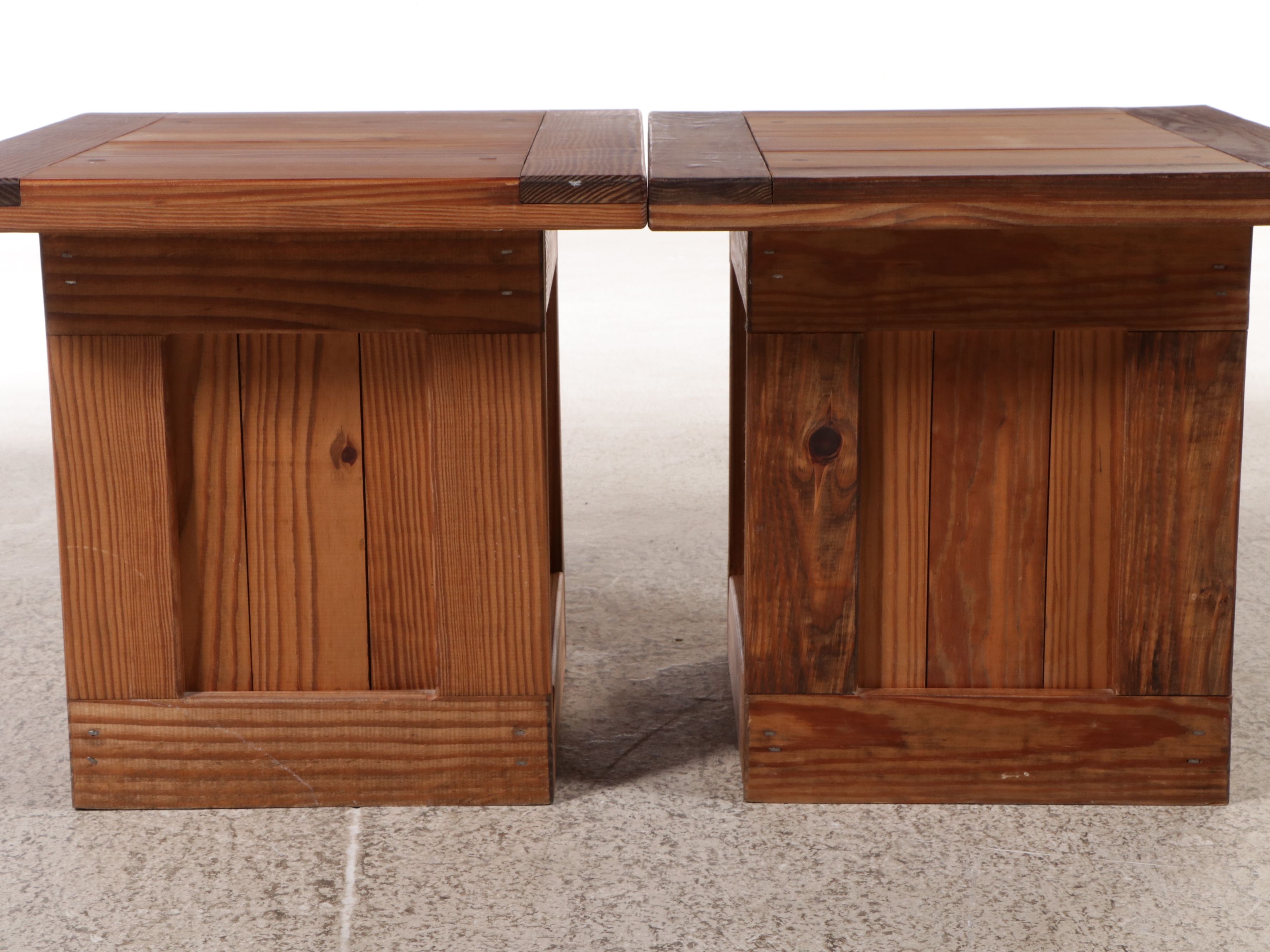 This End Up Upholstered Pine Loveseat and Pair of End Tables