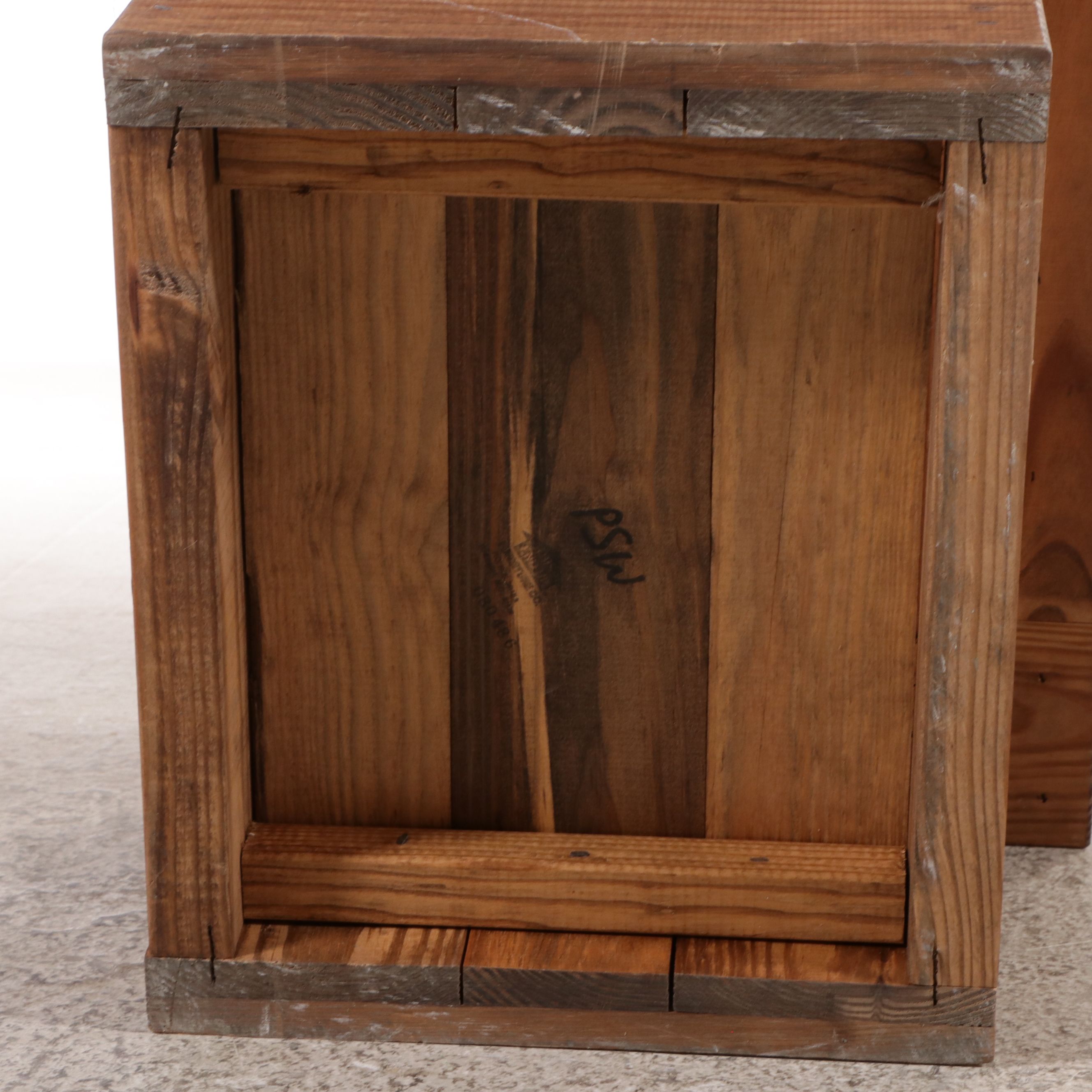 This End Up Upholstered Pine Loveseat and Pair of End Tables