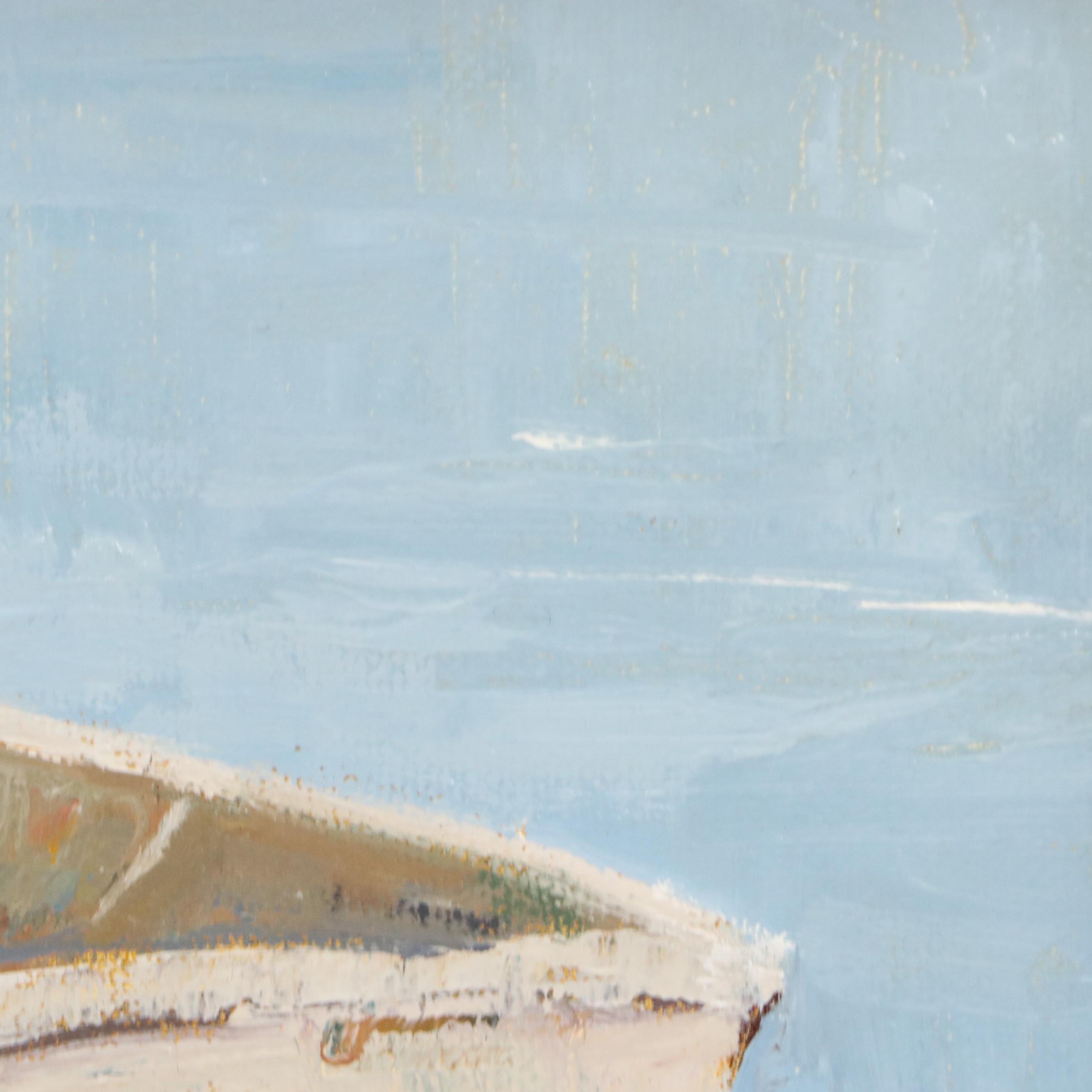 Antonio Vazquez Oil Painting of Boat, 21st Century