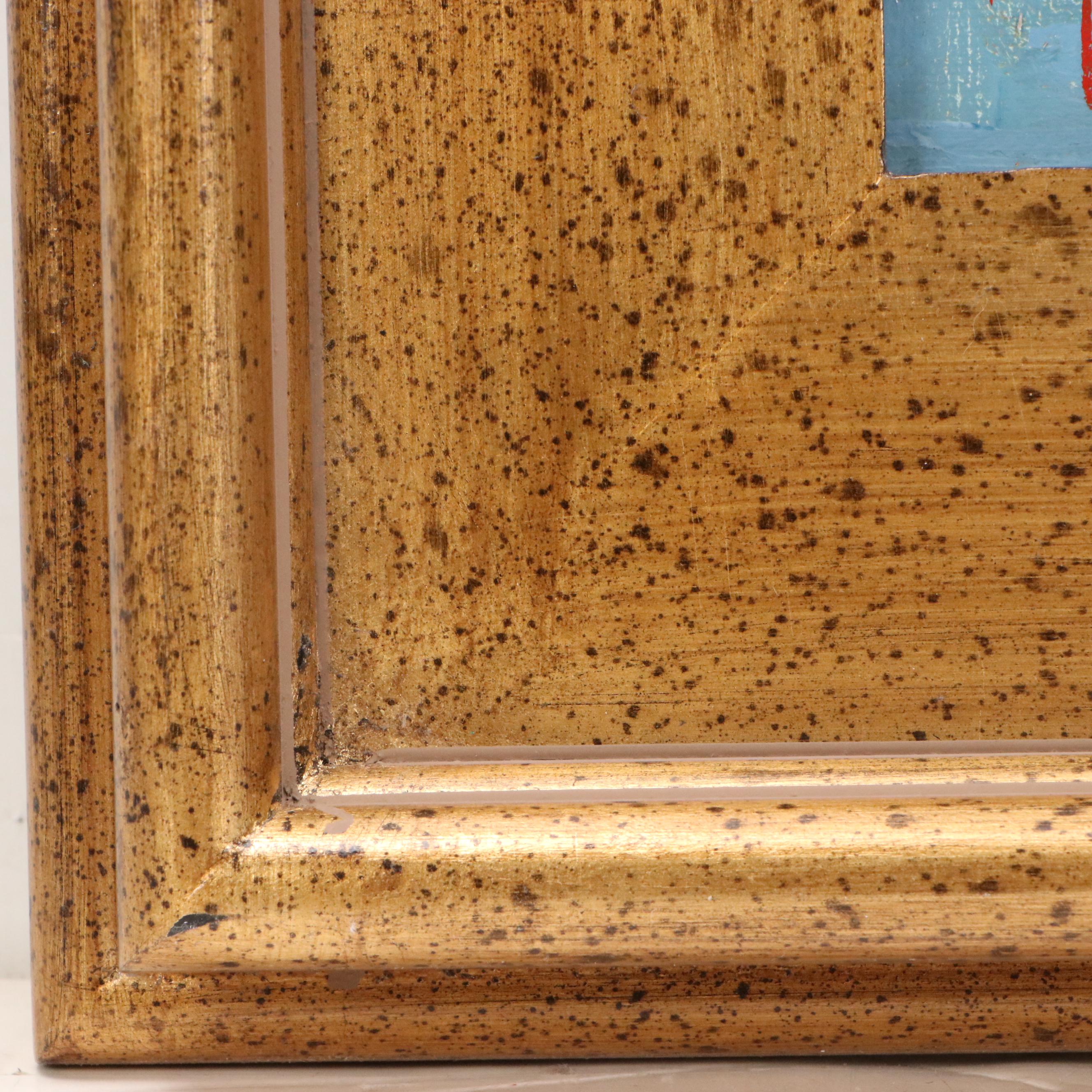 Antonio Vazquez Oil Painting of Boat, 21st Century