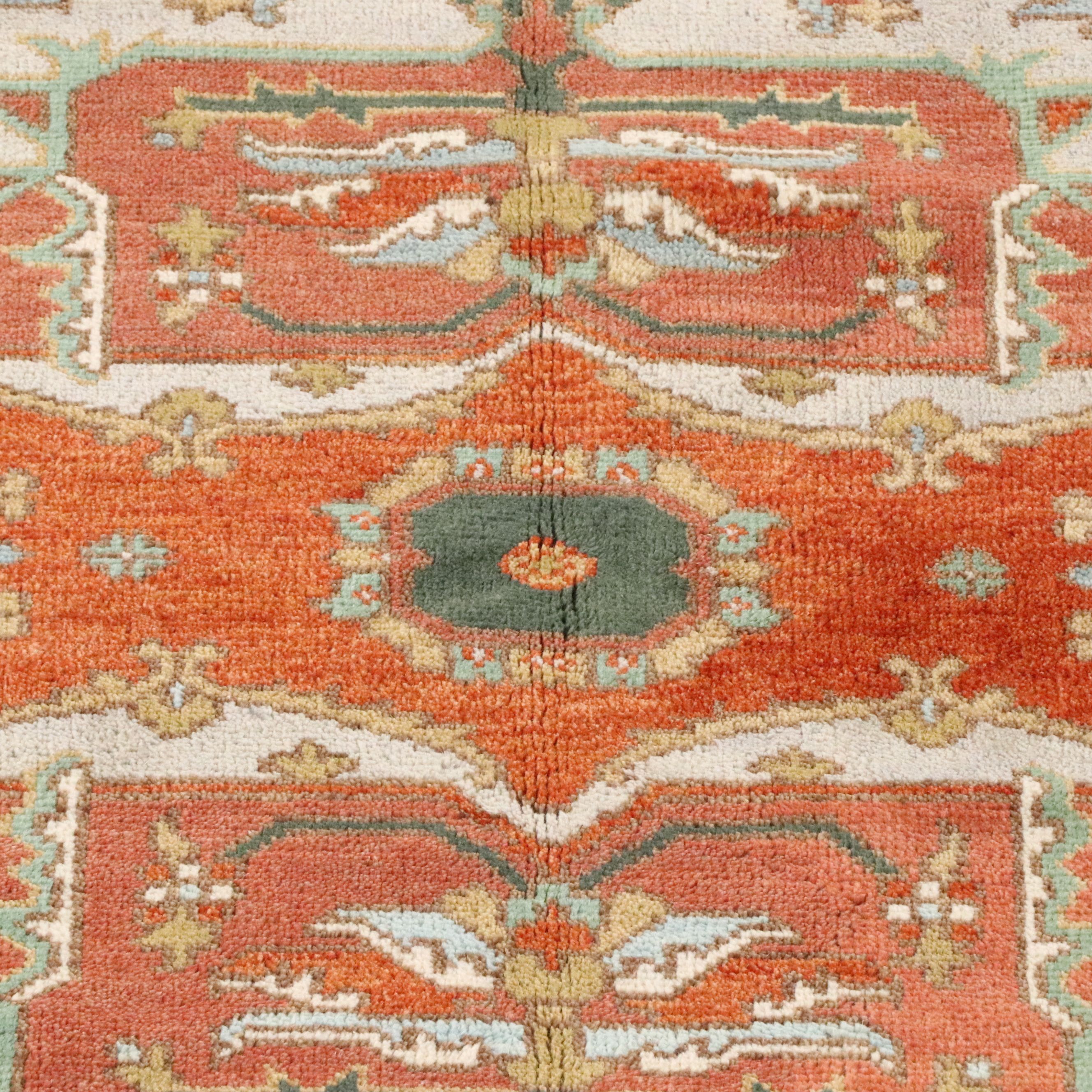 9' x 11'11 Hand-Knotted Indo-Persian Heriz Room-Sized Rug
