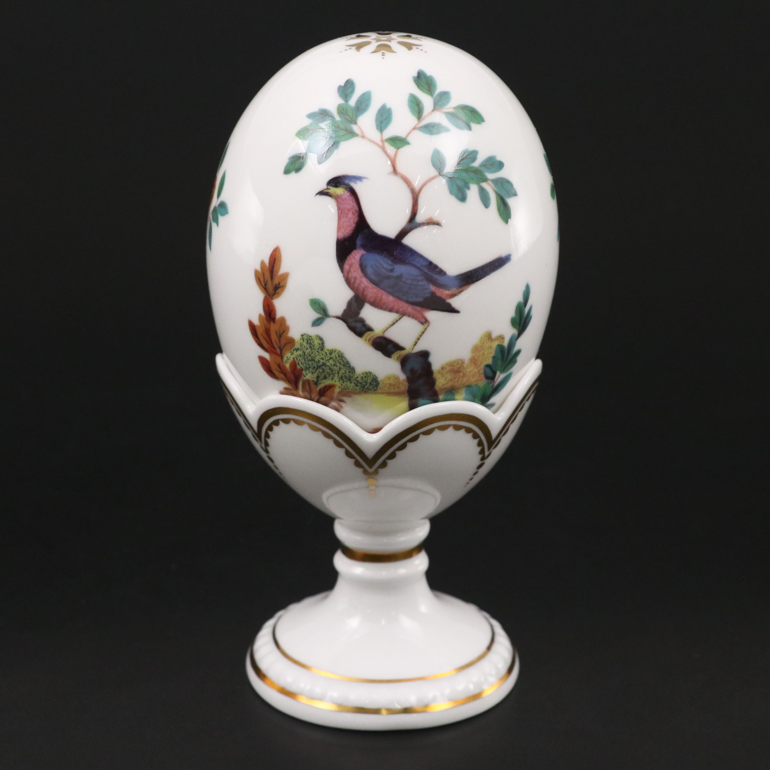 Minton English Bone China Bird Egg with Stand