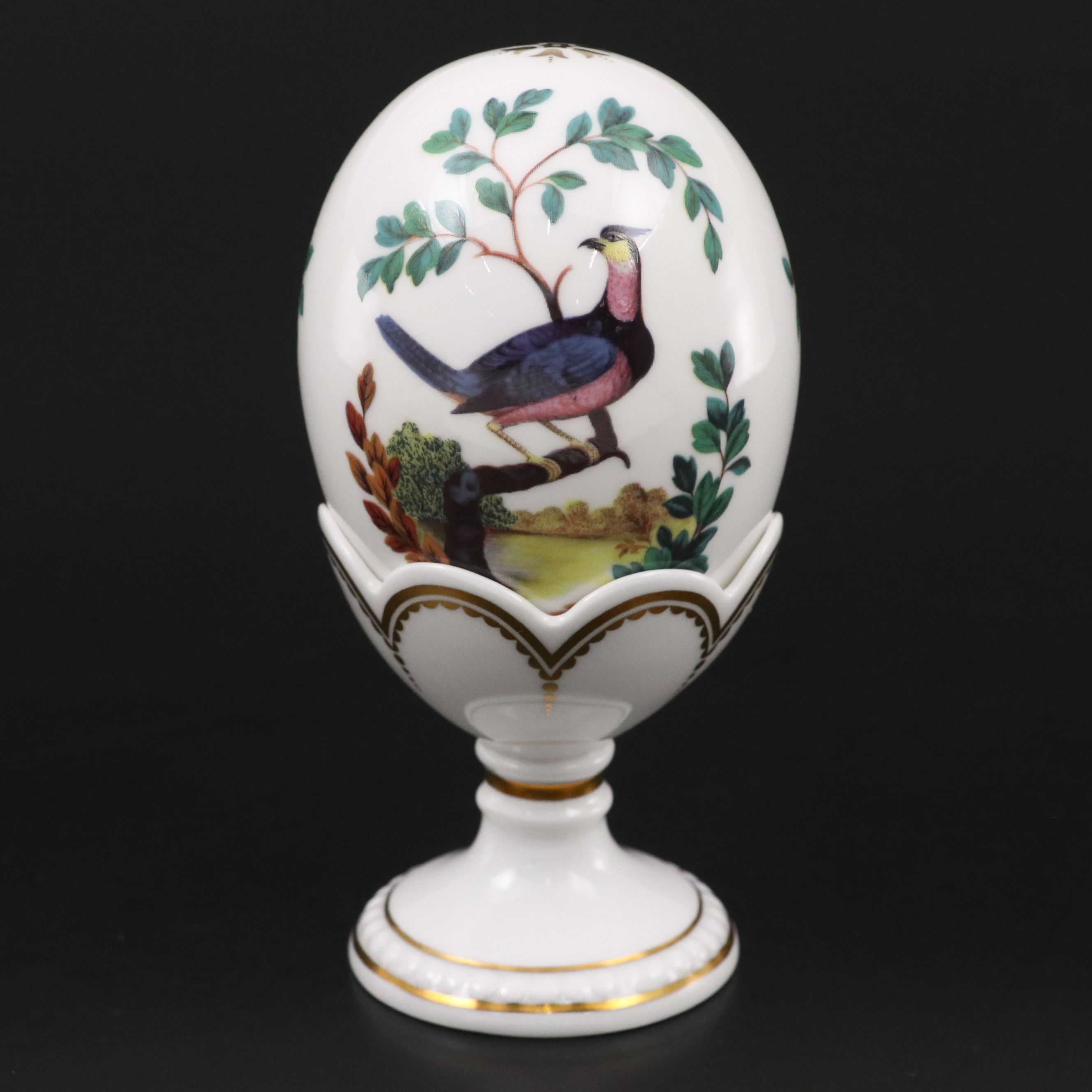 Minton English Bone China Bird Egg with Stand