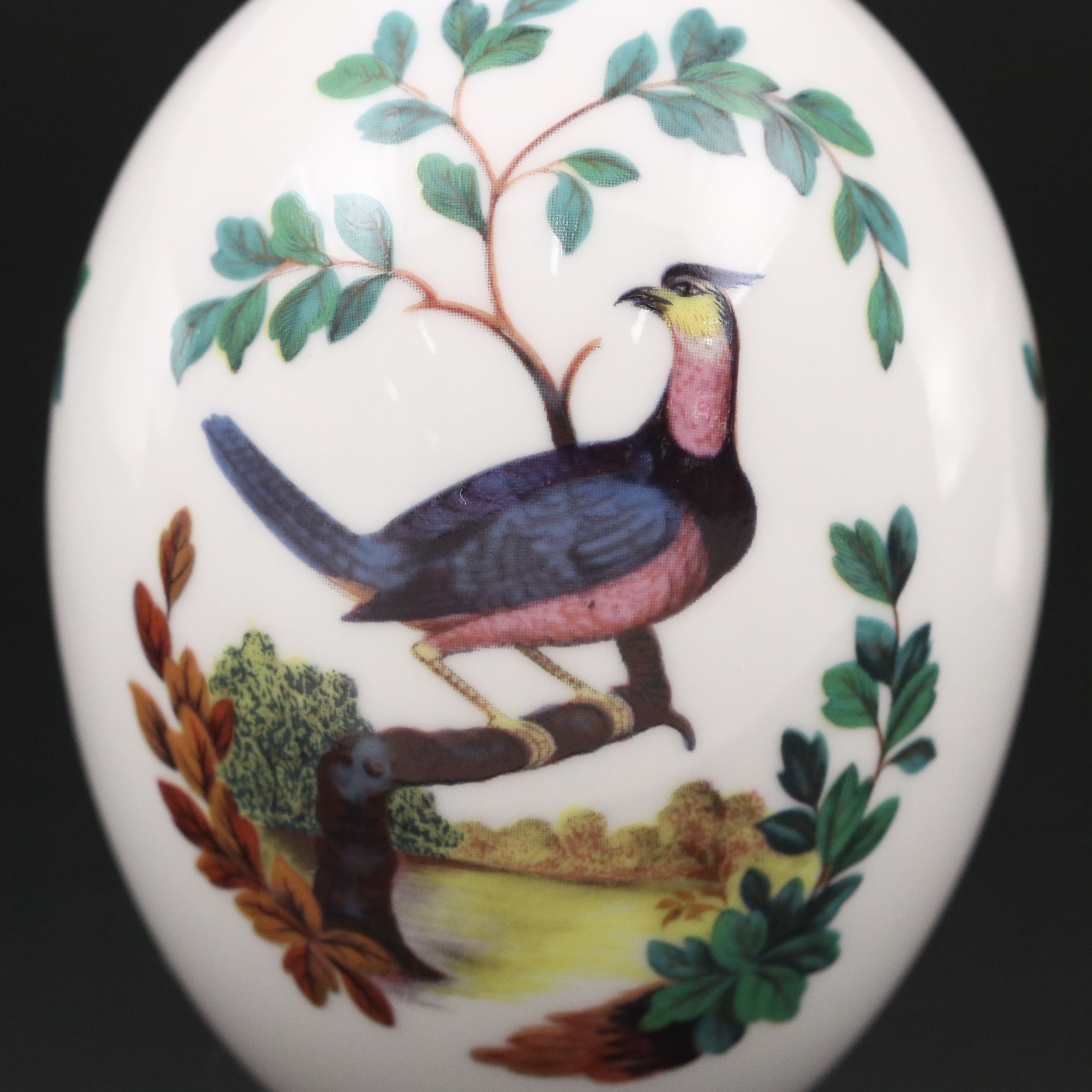 Minton English Bone China Bird Egg with Stand