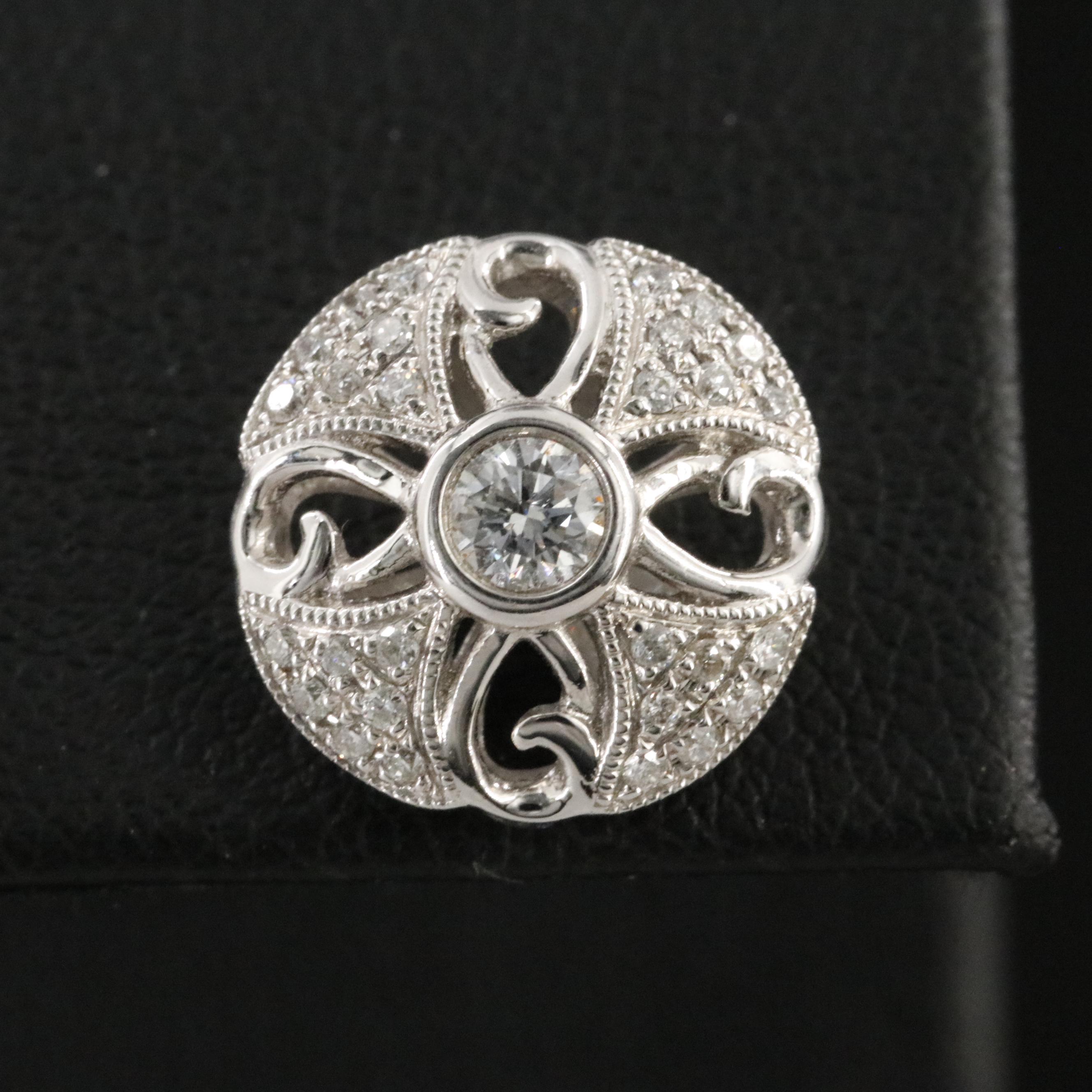 14K .050 CTW Diamond Button Earrings