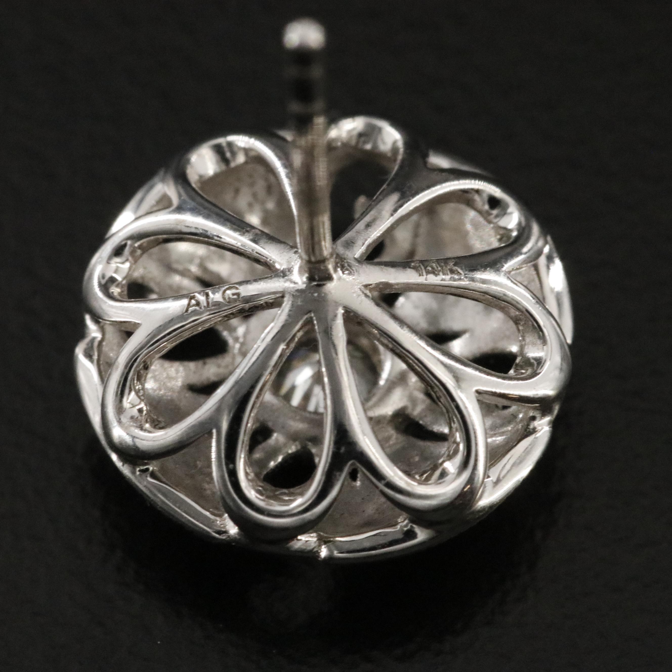 14K .050 CTW Diamond Button Earrings