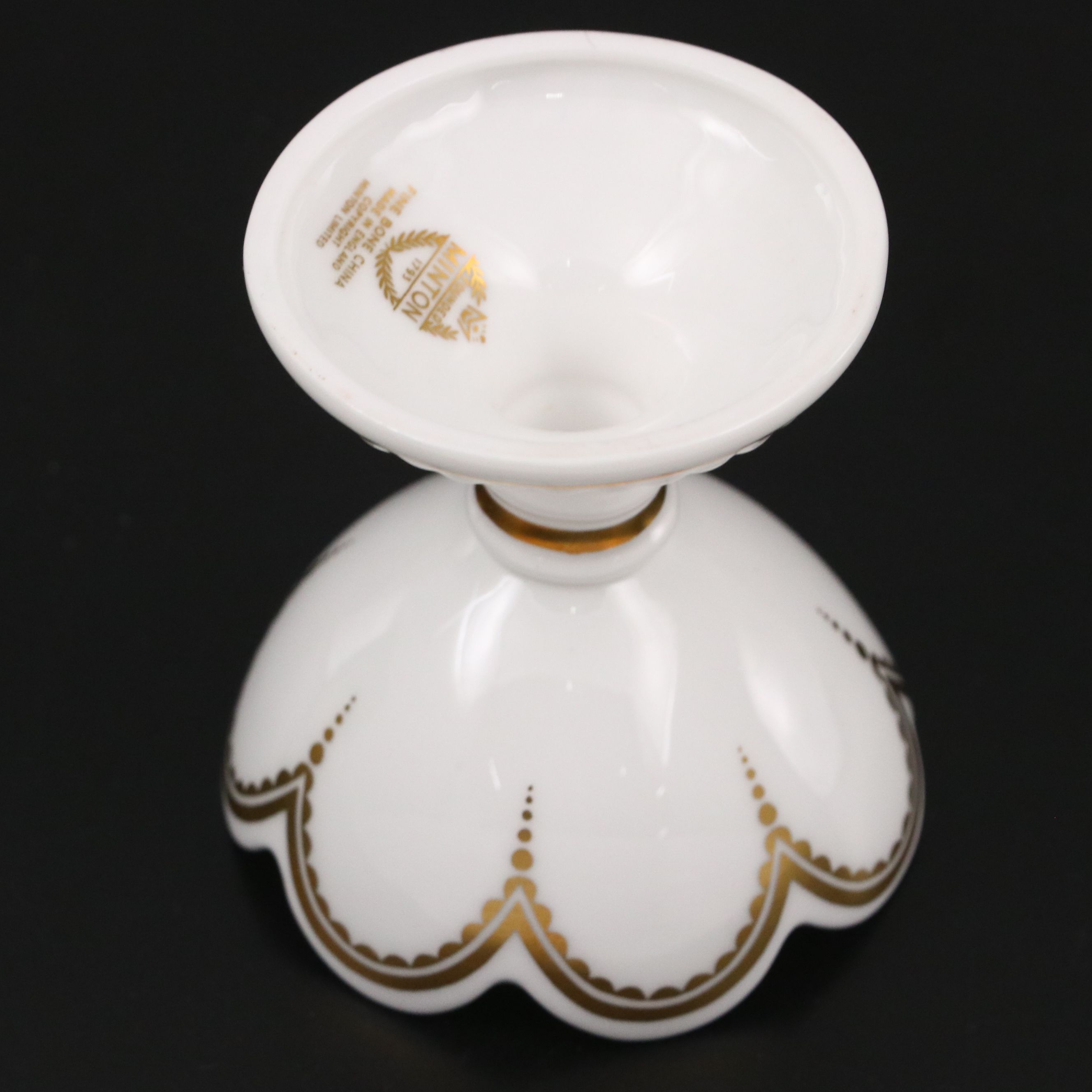 Minton English Bone China Bird Egg with Stand