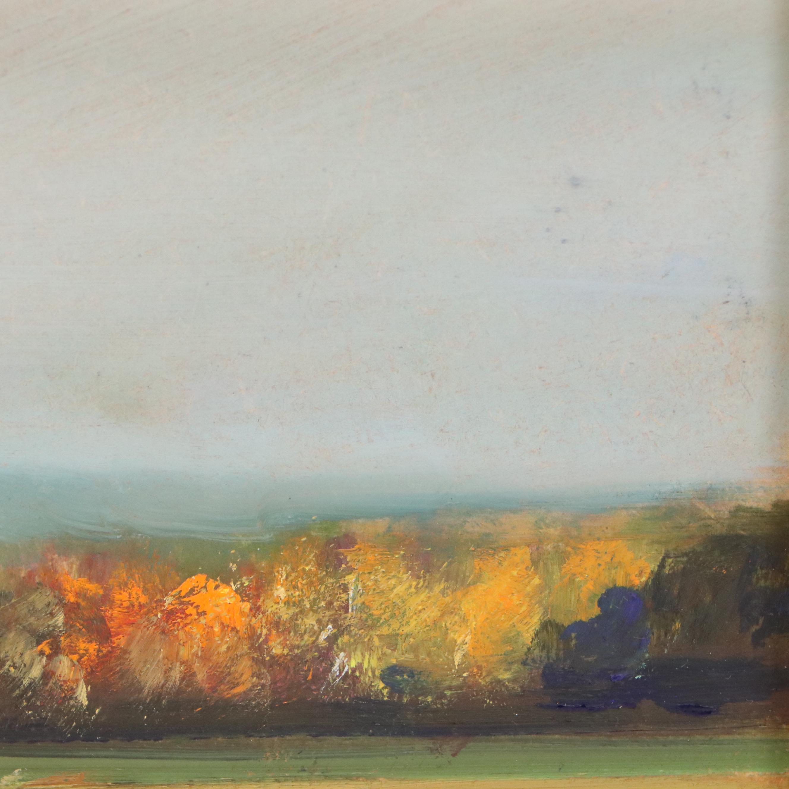 Natalie Demenko Oil Painting of Marsh Landscape, 21st Century