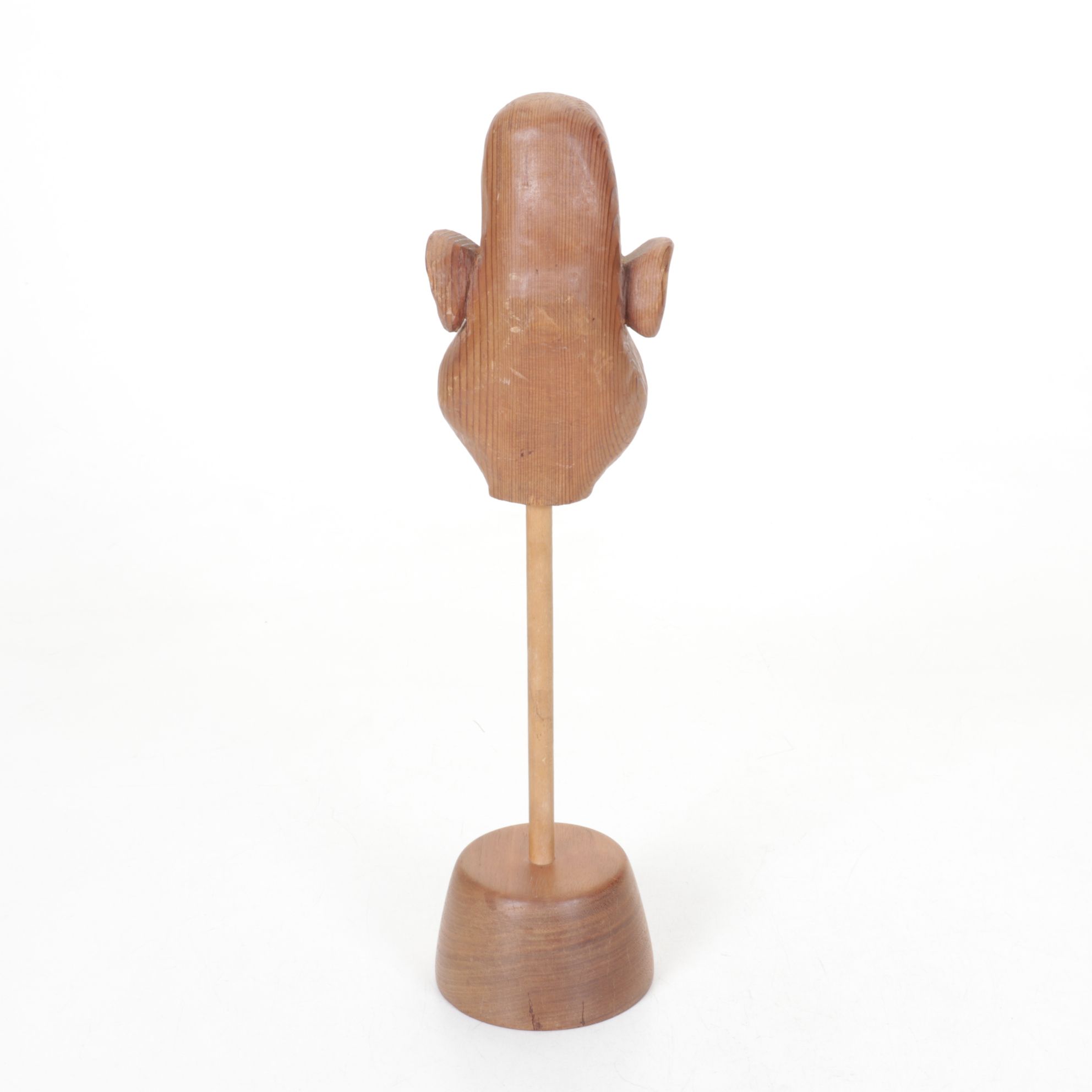 Carved Wood Caricature Bust