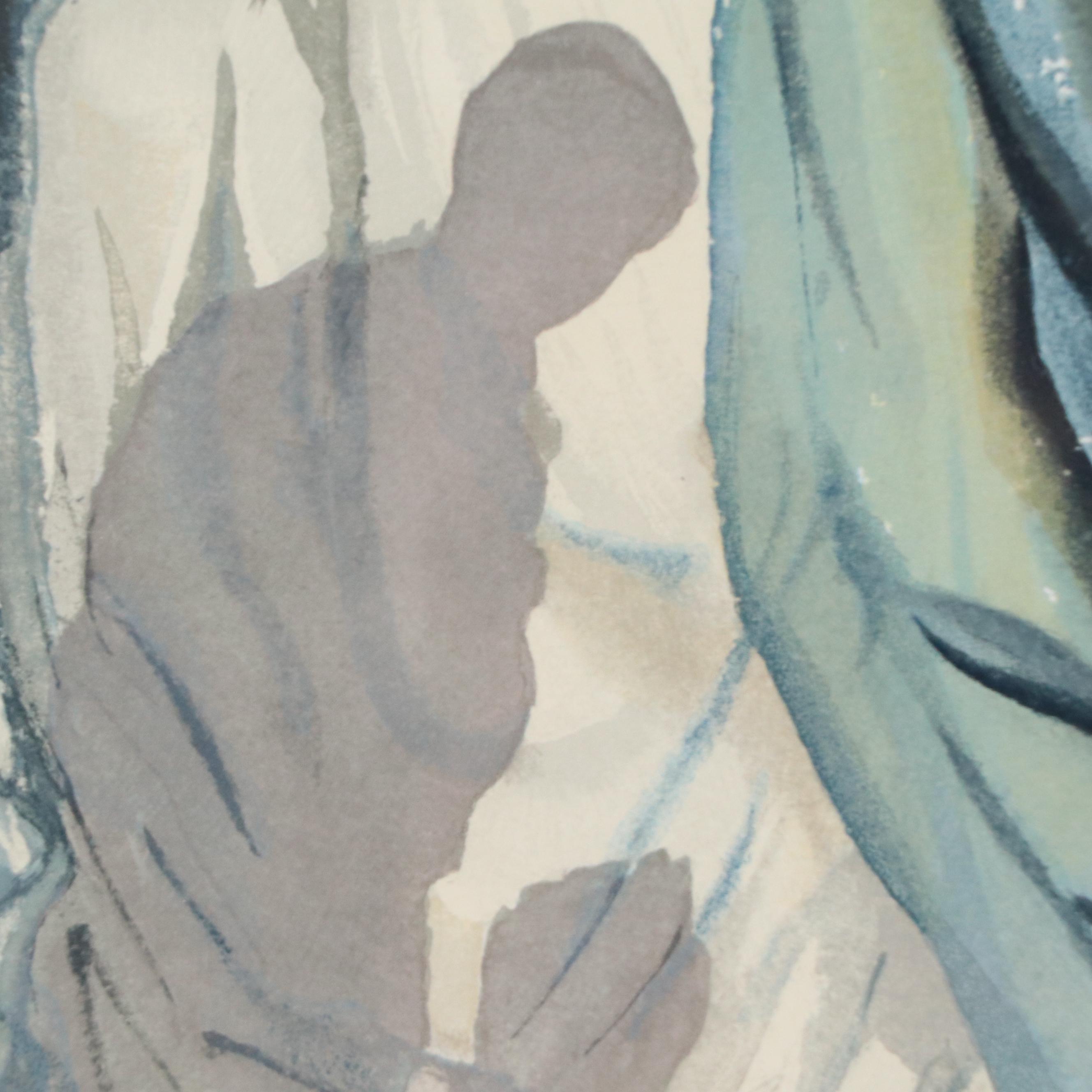 Salvador Dali Wood Engraving "Un esprit interroge Dante," 1960–1964