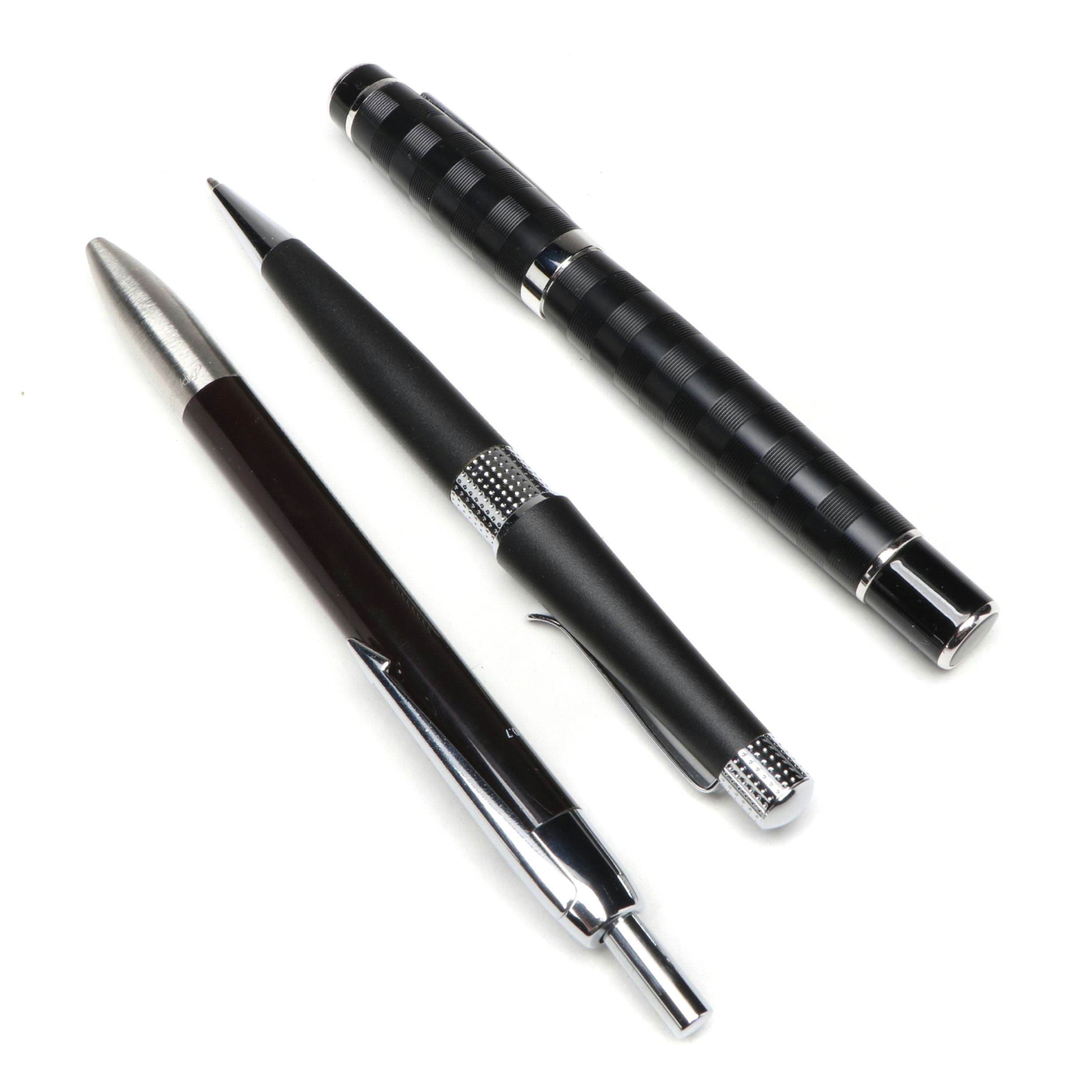 Waterford "Kilbarry Edge" Rollerball with Parker and Cross Ballpoint Pens