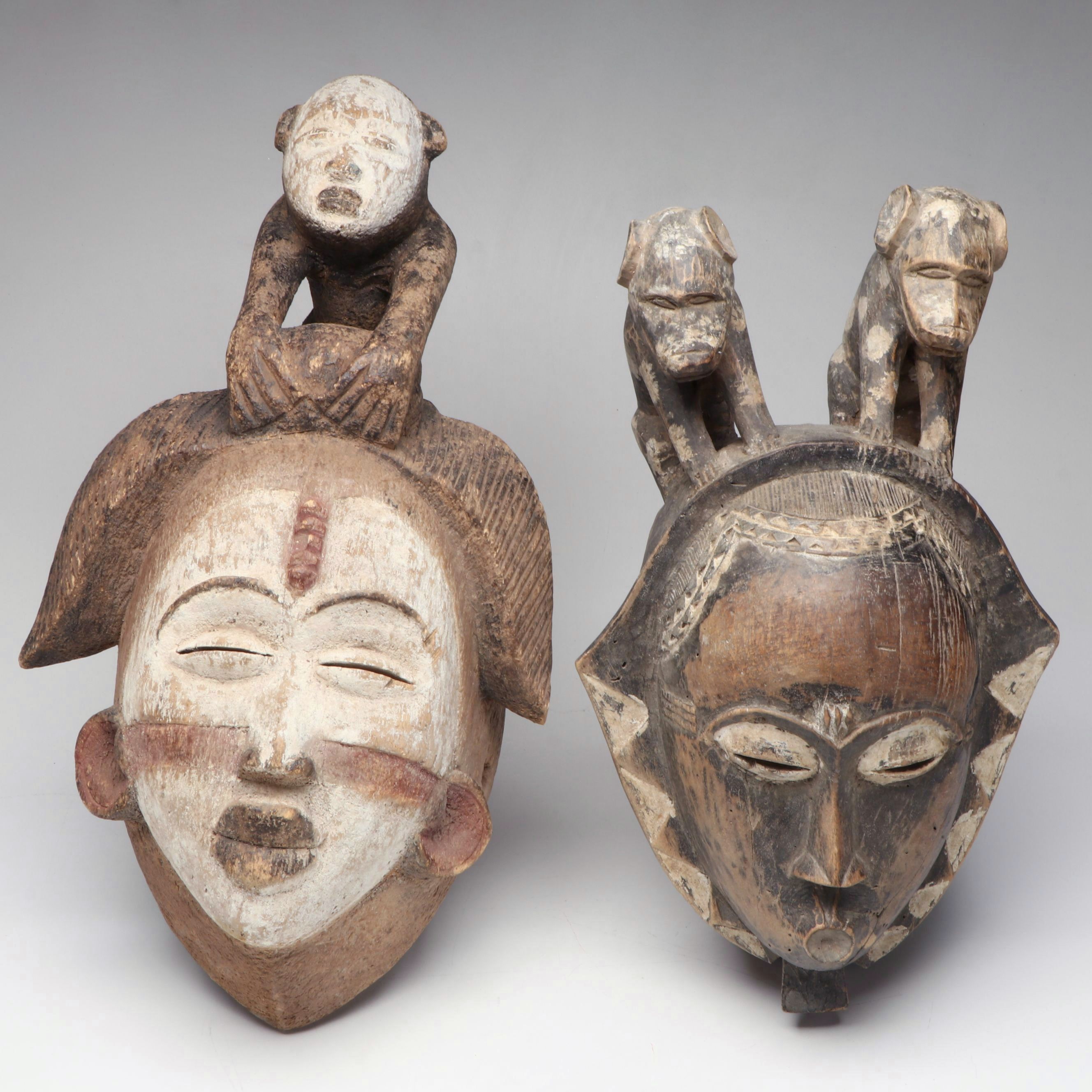 Gabonese Punu Okuyi Helmet Masks